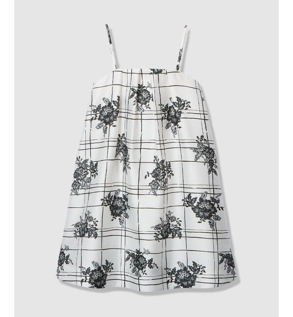 LOULOU WILLOUGHBY「【LOULOU WILLOUGHBY】SILK COフラワーチェックワンピース」|ワンピース|
