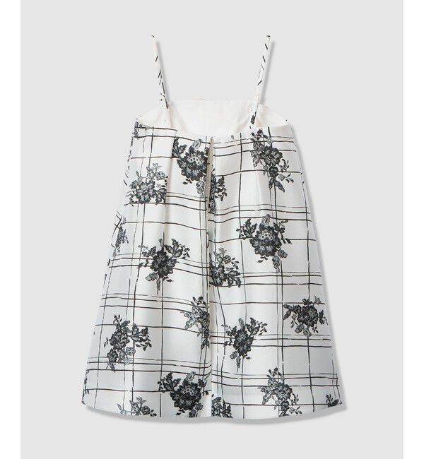 LOULOU WILLOUGHBY「【LOULOU WILLOUGHBY】SILK COフラワーチェックワンピース」|ワンピース|