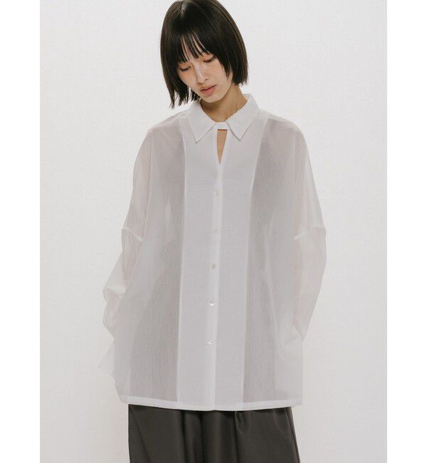 MIDIUMISOLID「MIDIUMISOLID for Ladies シアースキッパーポンチョシャツ」|シャツ・ブラウス|