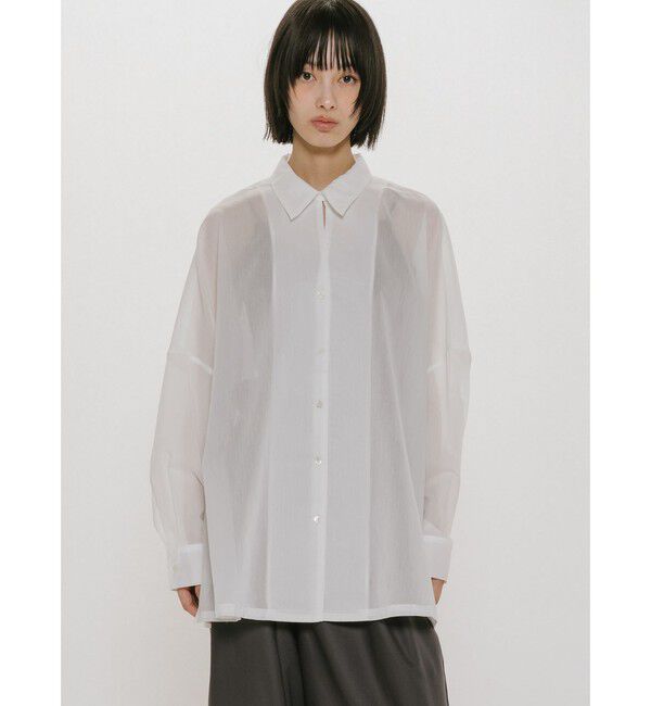 MIDIUMISOLID「MIDIUMISOLID for Ladies シアースキッパーポンチョシャツ」|シャツ・ブラウス|