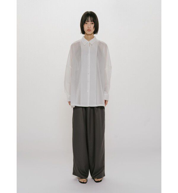MIDIUMISOLID「MIDIUMISOLID for Ladies シアースキッパーポンチョシャツ」|シャツ・ブラウス|