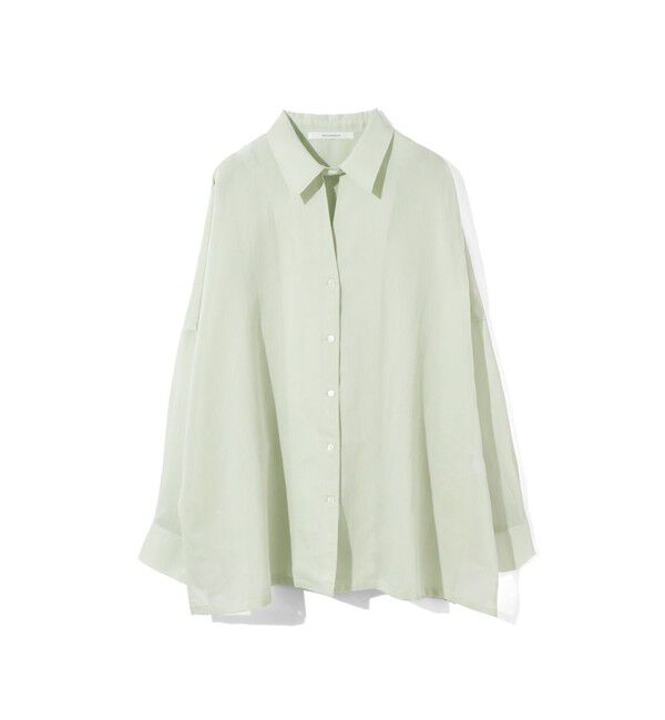 MIDIUMISOLID「MIDIUMISOLID for Ladies シアースキッパーポンチョシャツ」|シャツ・ブラウス|ミント