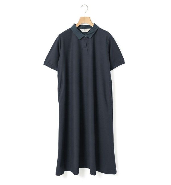 MidiUmi「MidiUmi ポロフレアワンピース」|ワンピース|ネイビー
