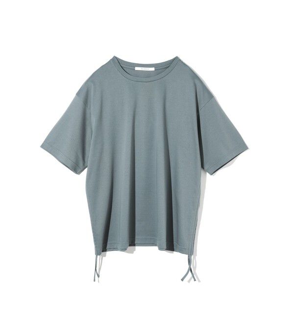 MIDIUMISOLID「MIDIUMISOLID for Ladies ドローストリングTシャツ」|Tシャツ・カットソー|ブルーグレー
