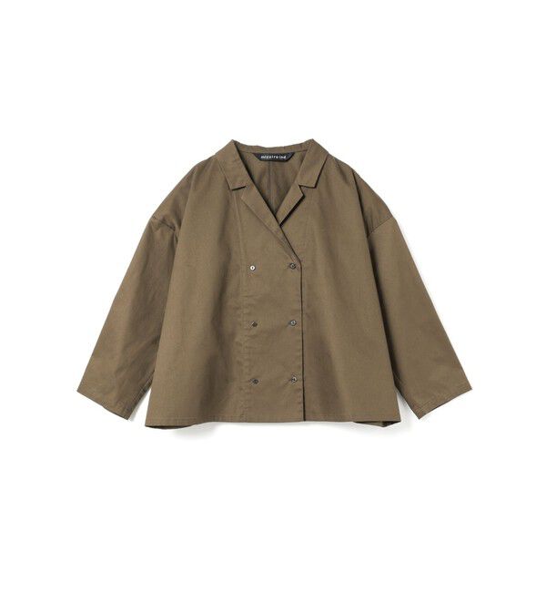 mizuiro ind「mizuiro ind ダブルブレストシャツ」|シャツ・ブラウス|ブラウン