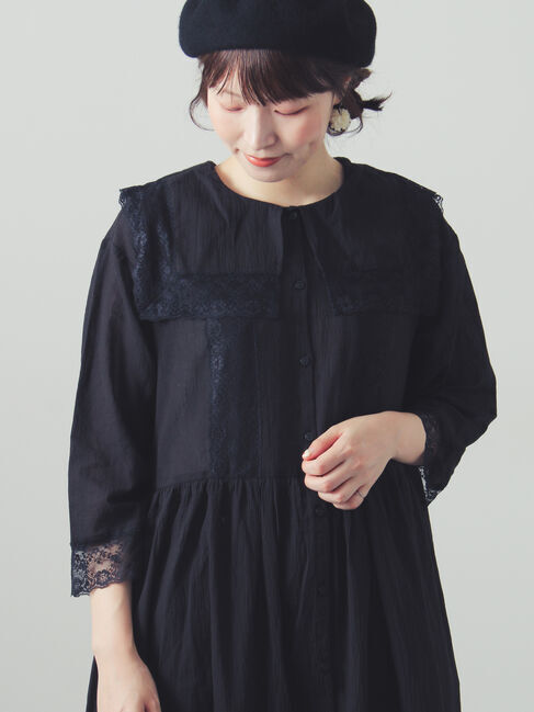 Samansa Mos2「【販路限定】レースセーラー襟ワンピース」|ワンピース|