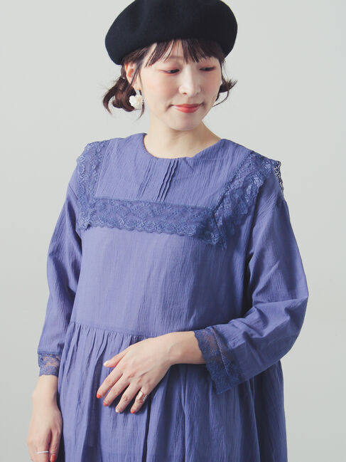 Samansa Mos2「【販路限定】レースセーラー襟ワンピース」|ワンピース|
