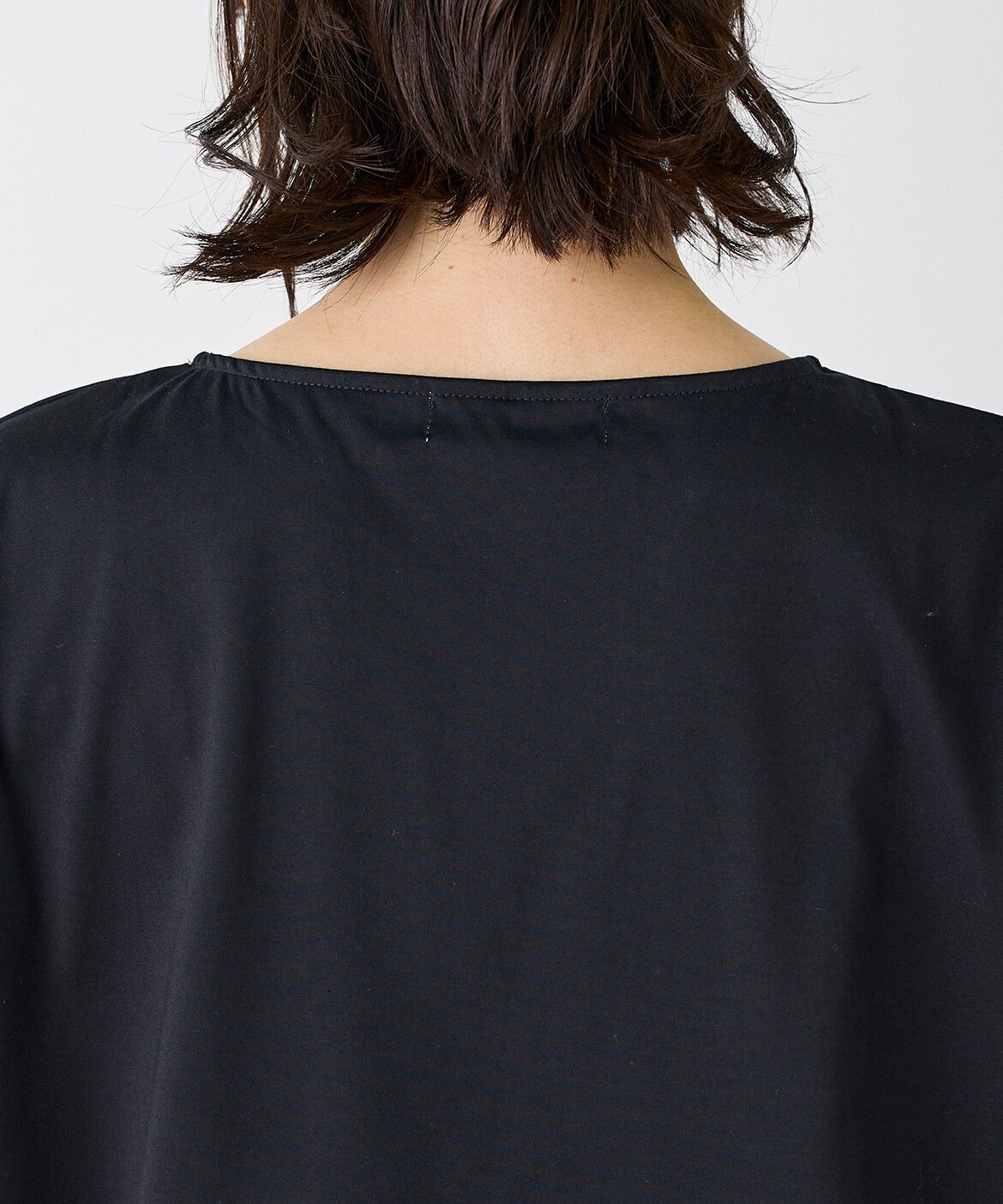 INED「《大きいサイズ》ショートスリーブコクーントップス」|Tシャツ・カットソー|