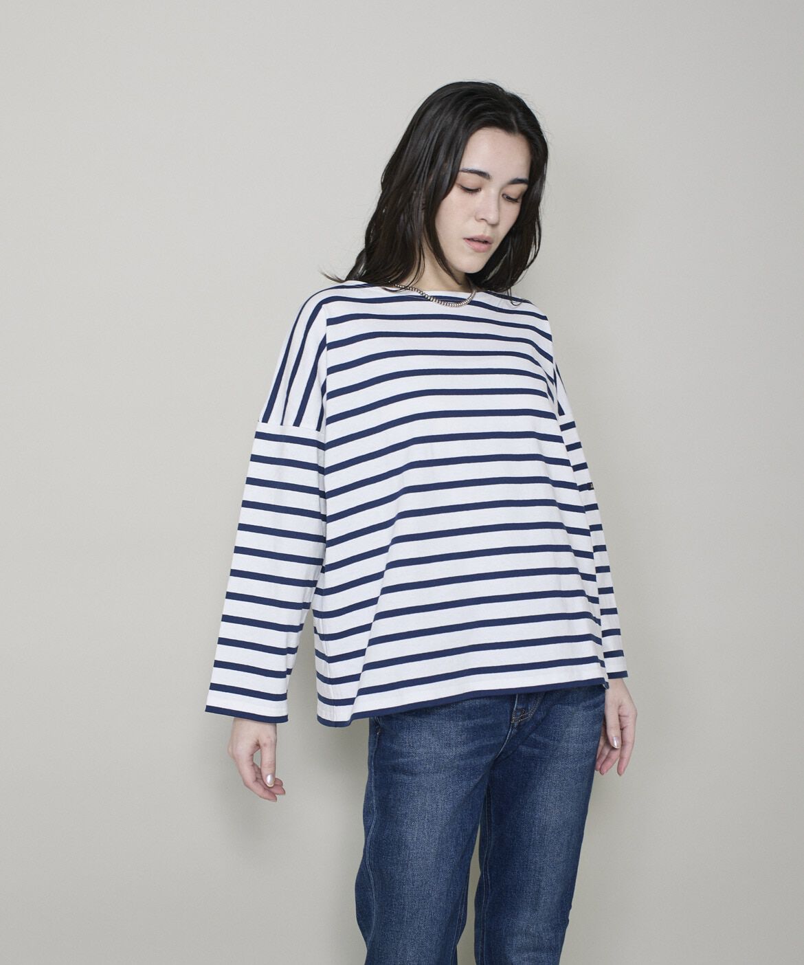 INED「ボートネックカットソー　PETIT COPAIN《Le minor》」|Tシャツ・カットソー|サックス3