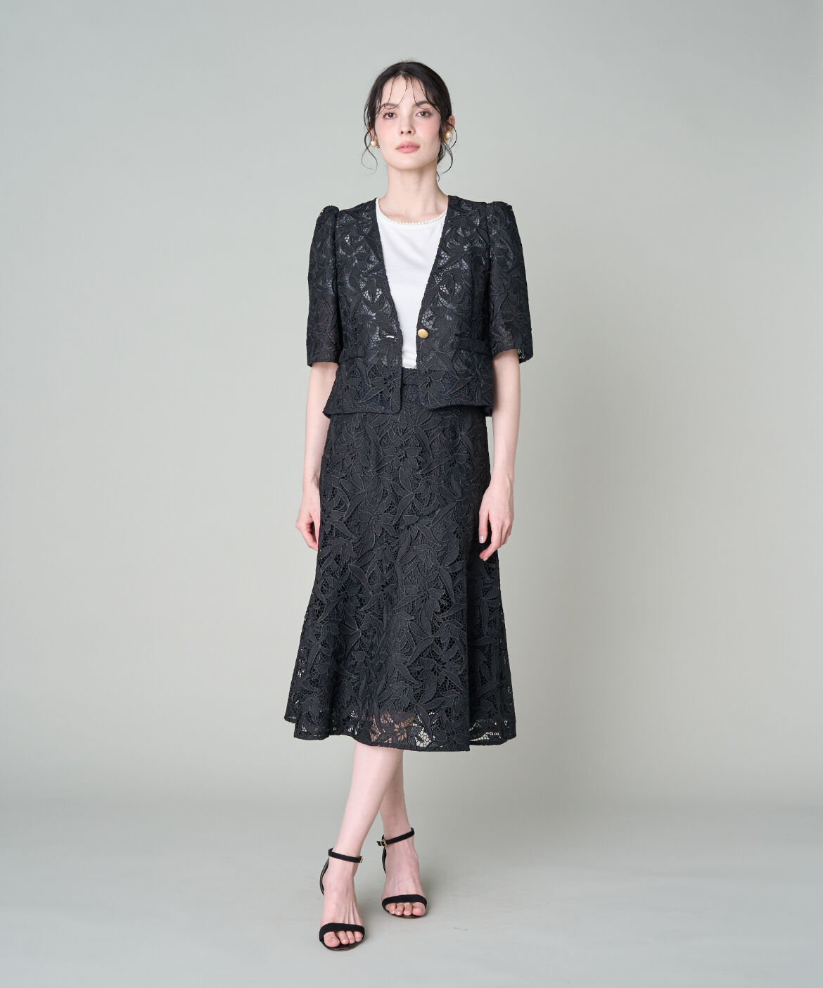 Maglie le cassetto「《M Maglie le cassetto》フラワーレース柄半袖ジャケット」|その他|