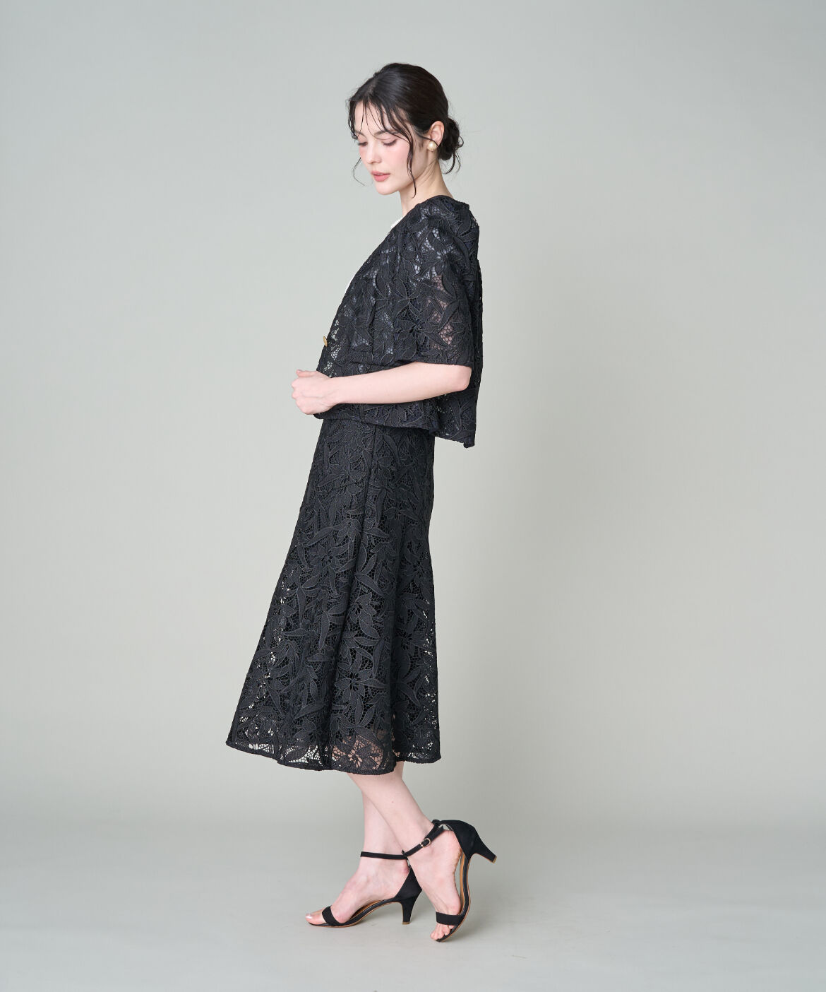 Maglie le cassetto「《M Maglie le cassetto》フラワーレース柄半袖ジャケット」|その他|