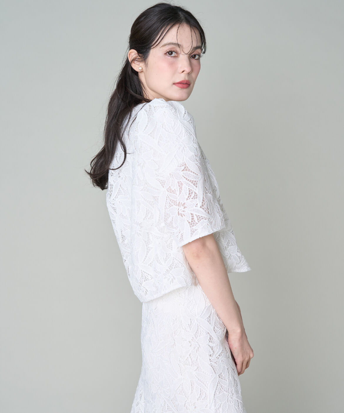 Maglie le cassetto「《M Maglie le cassetto》フラワーレース柄半袖ジャケット」|その他|