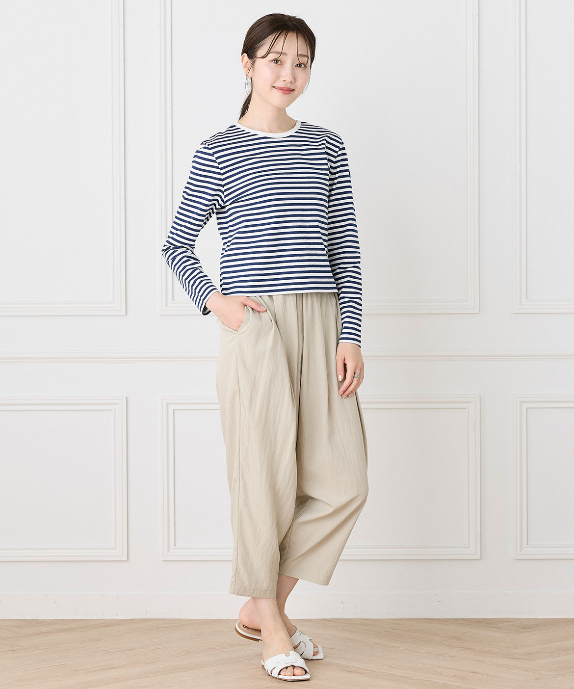 INED「ルミノア ボーダーカットソー MADEMOISELLE《Le minor》」|Tシャツ・カットソー|