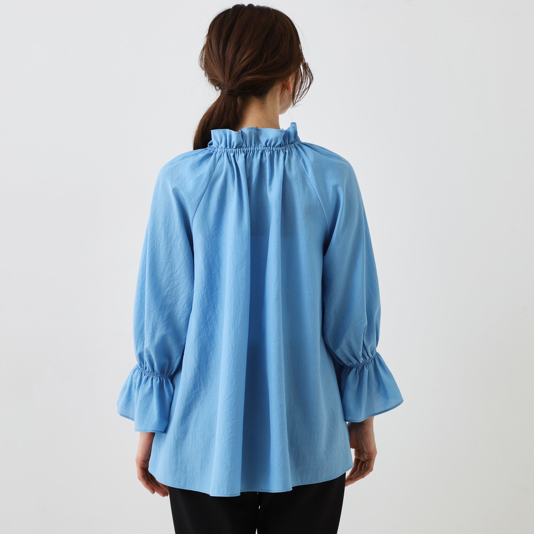 COUP DE CHANCE「【手洗い可】ギャザーフリルブラウス」|シャツ・ブラウス|