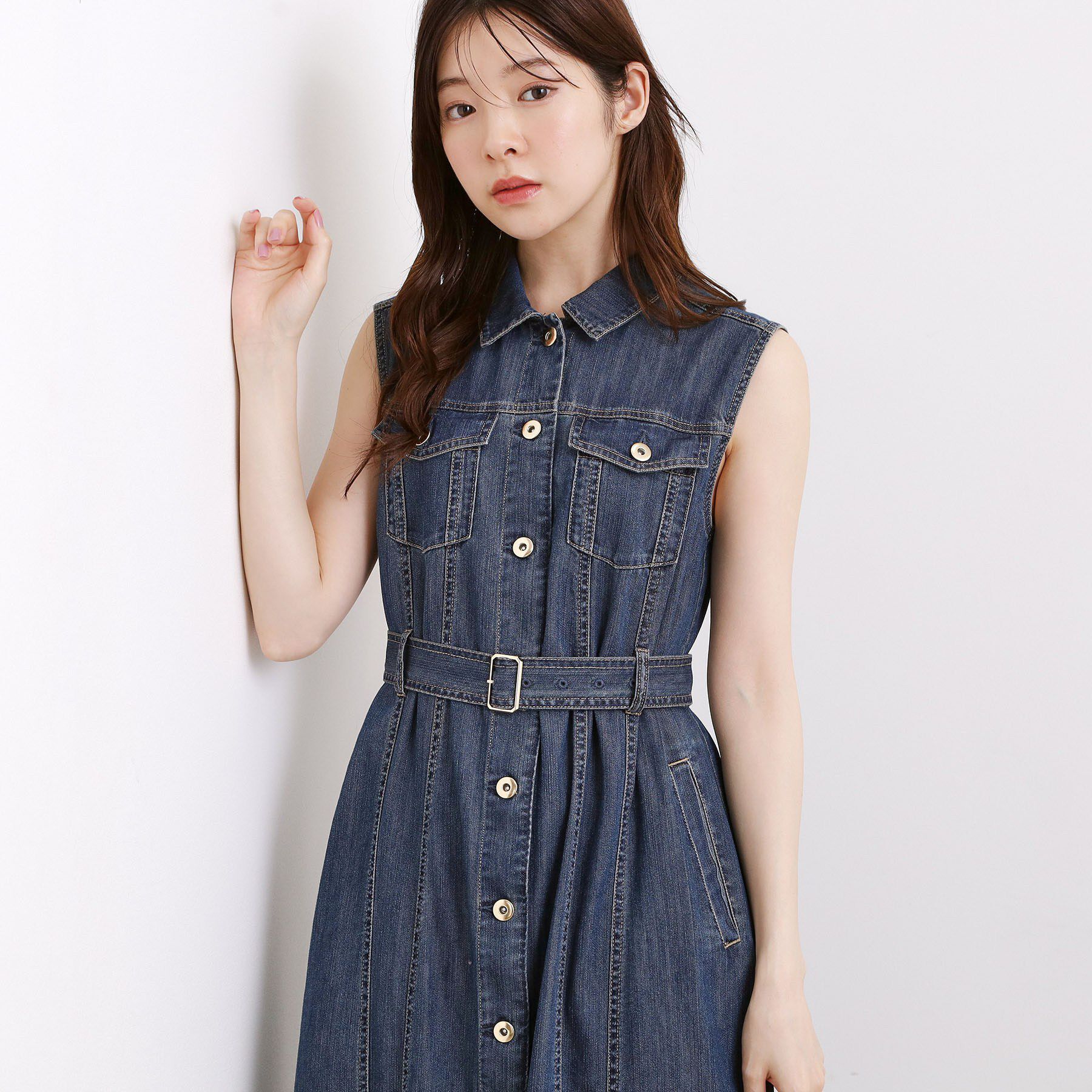 grove「大人気！デニムフレアワンピース」|ワンピース|