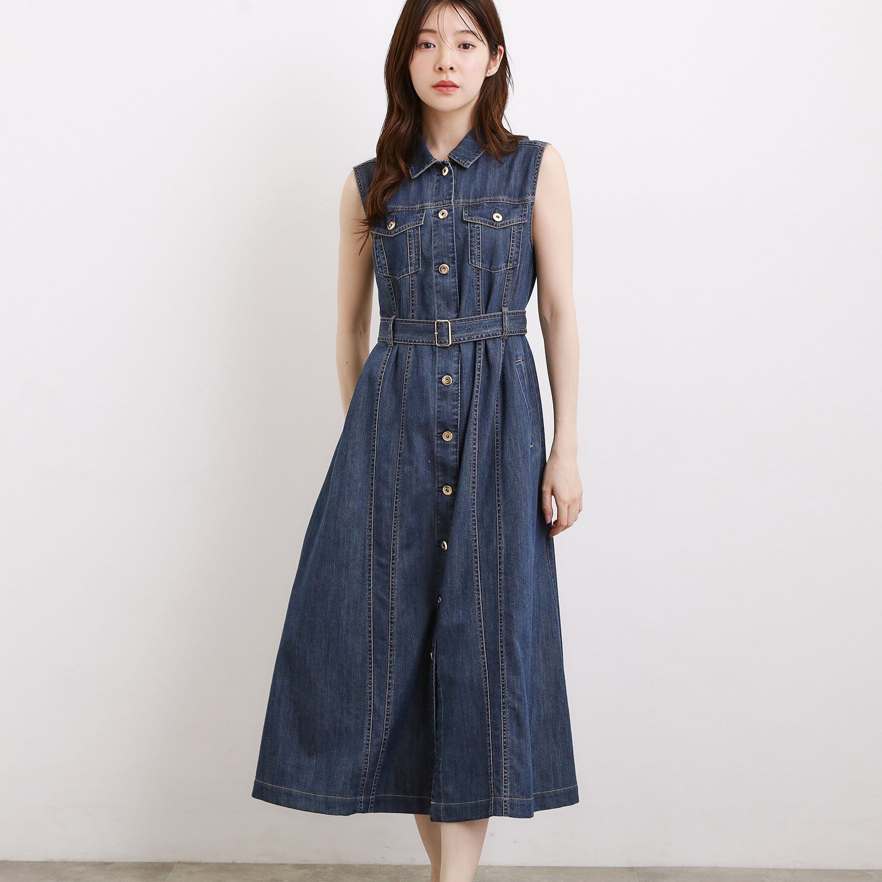 grove「大人気！デニムフレアワンピース」|ワンピース|