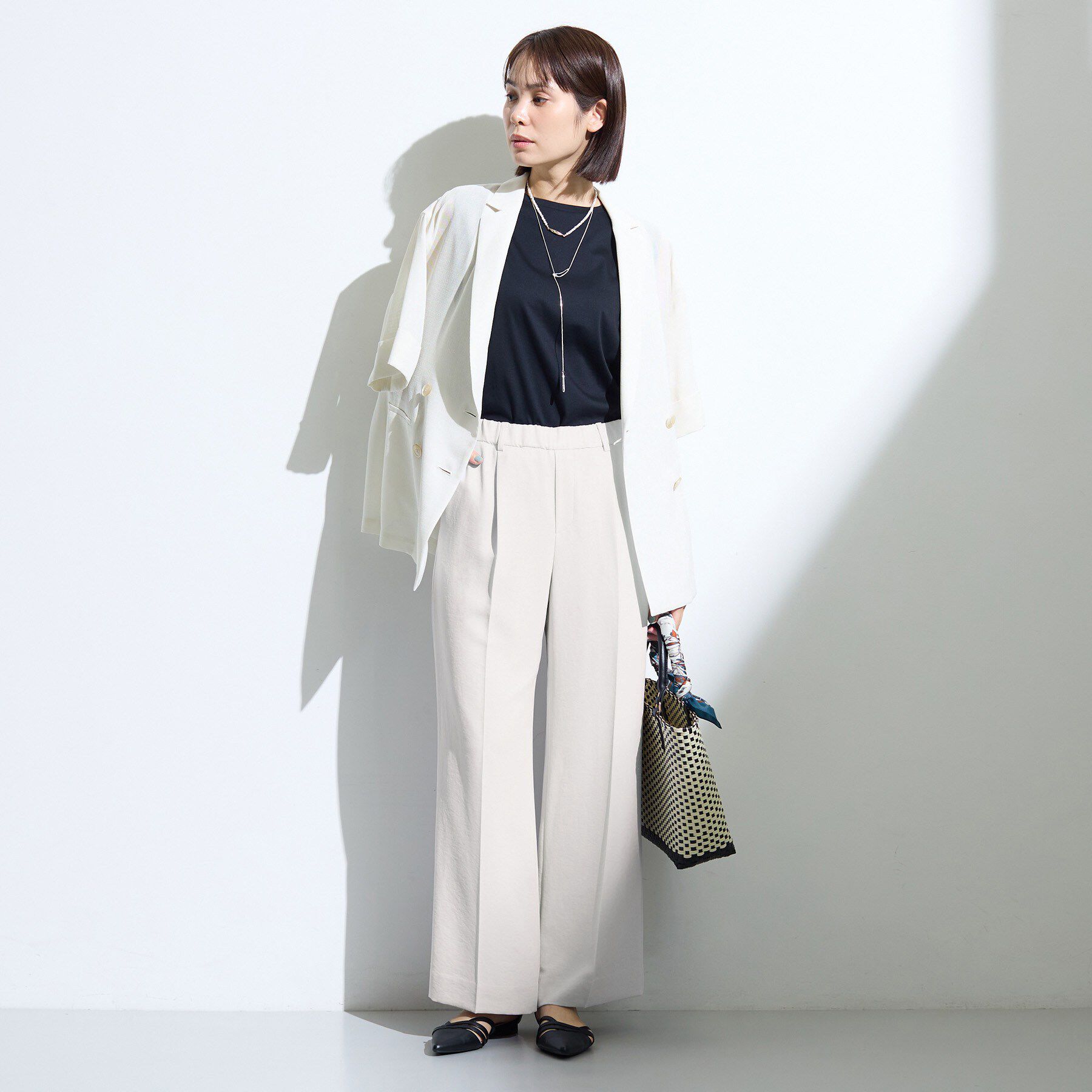 INDIVI「【洗える／UVケア／SETUP可】着る日傘ワイドパンツ」|その他|