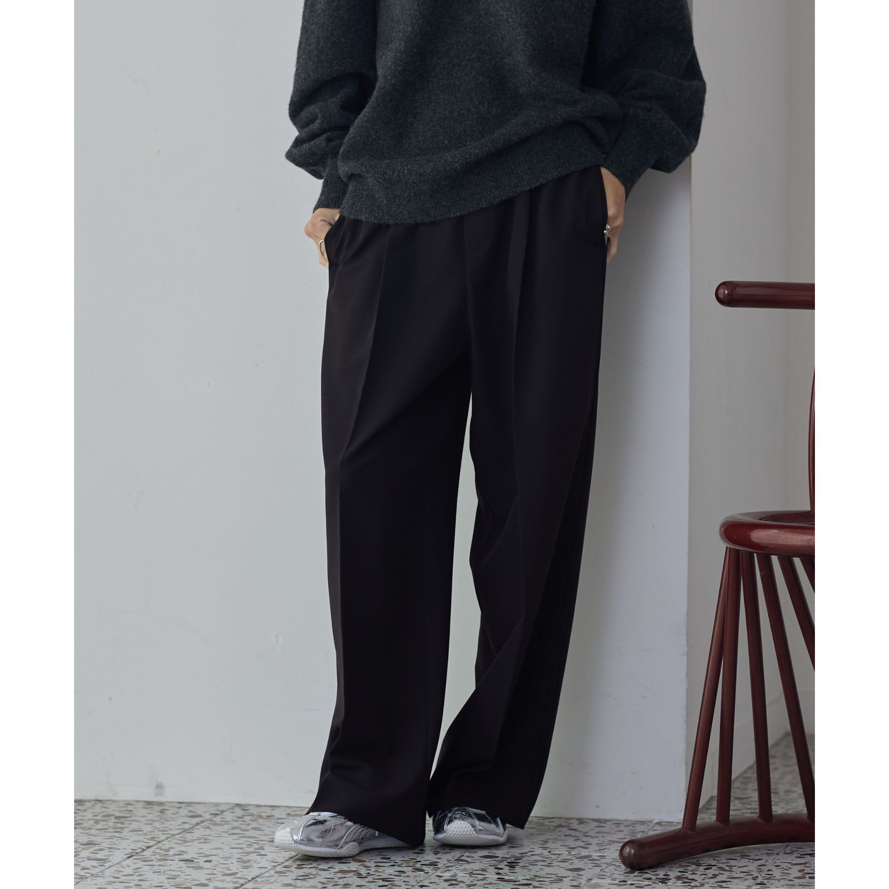 GALLEST「Comfy Set Up｜イージーストレートワイドパンツ【セットアップ対応／通勤／カセット服】」|その他|