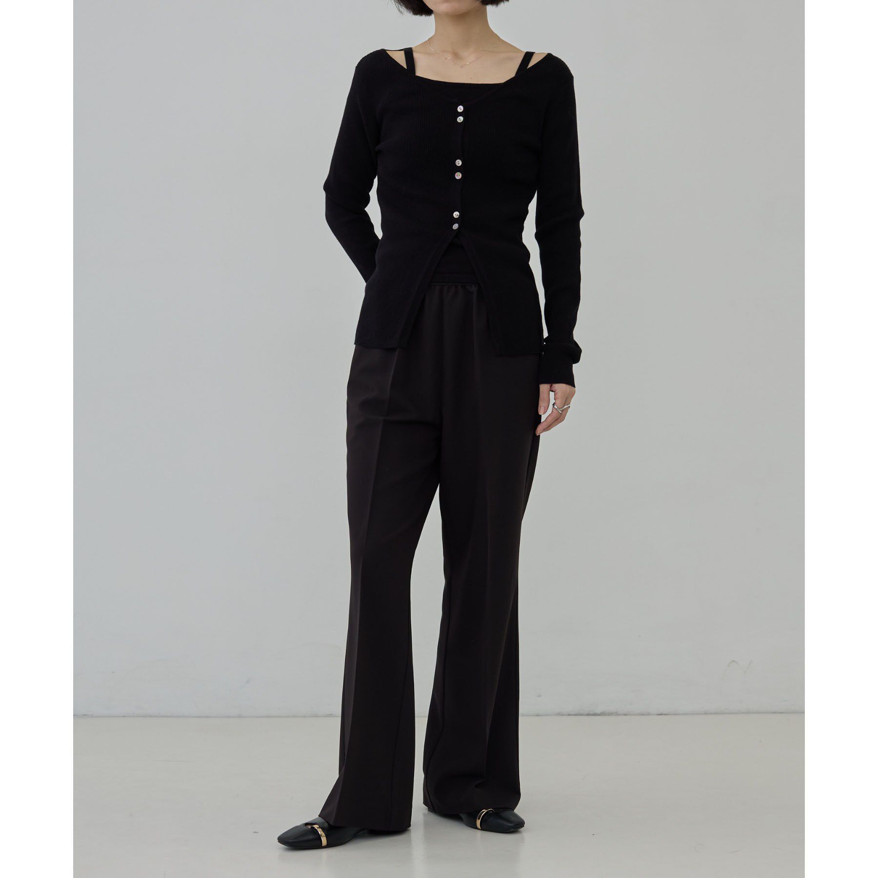 GALLEST「Comfy Set Up｜イージーストレートフレアパンツ【セットアップ対応／通勤／カセット服】」|その他|