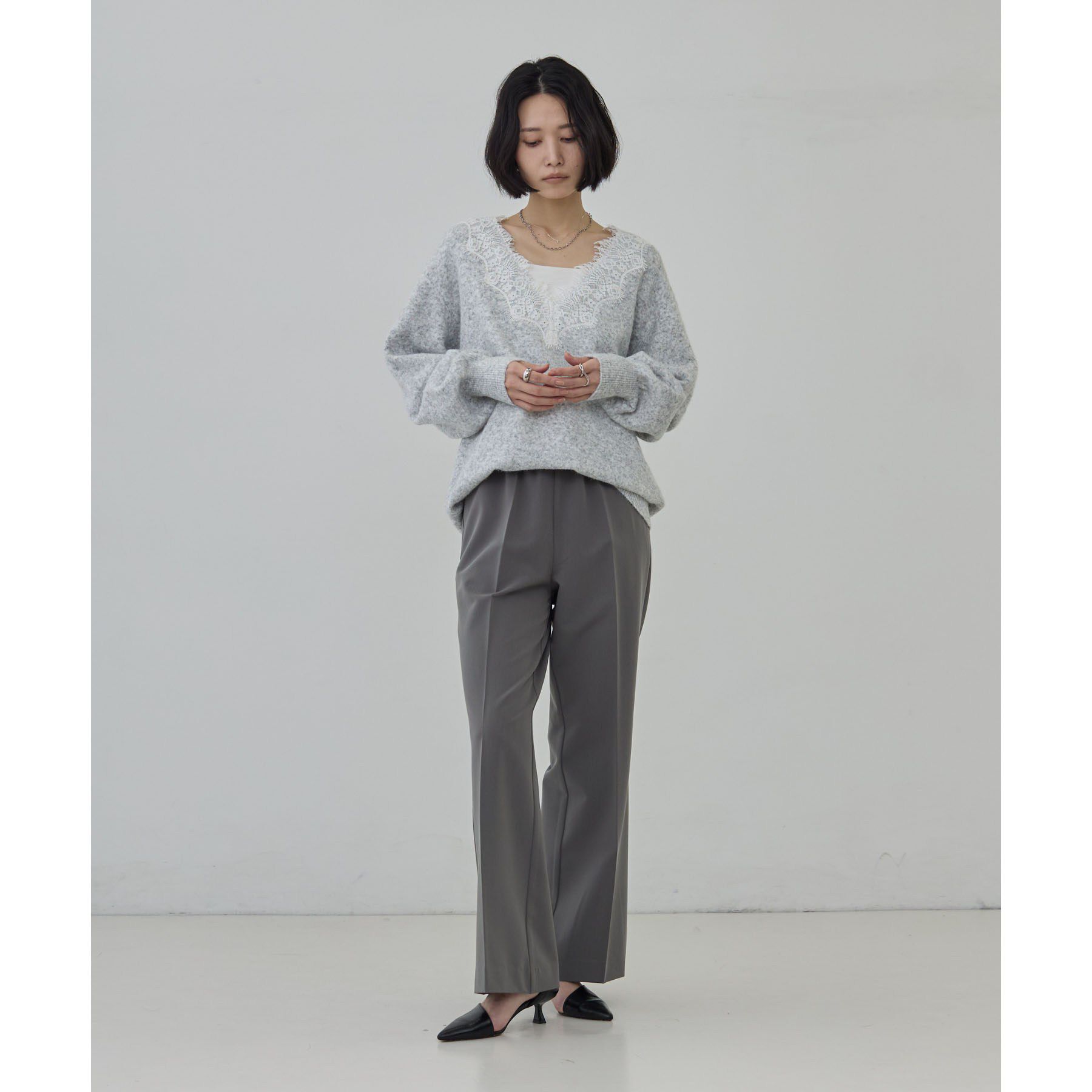 GALLEST「Comfy Set Up｜イージーストレートフレアパンツ【セットアップ対応／通勤／カセット服】」|その他|