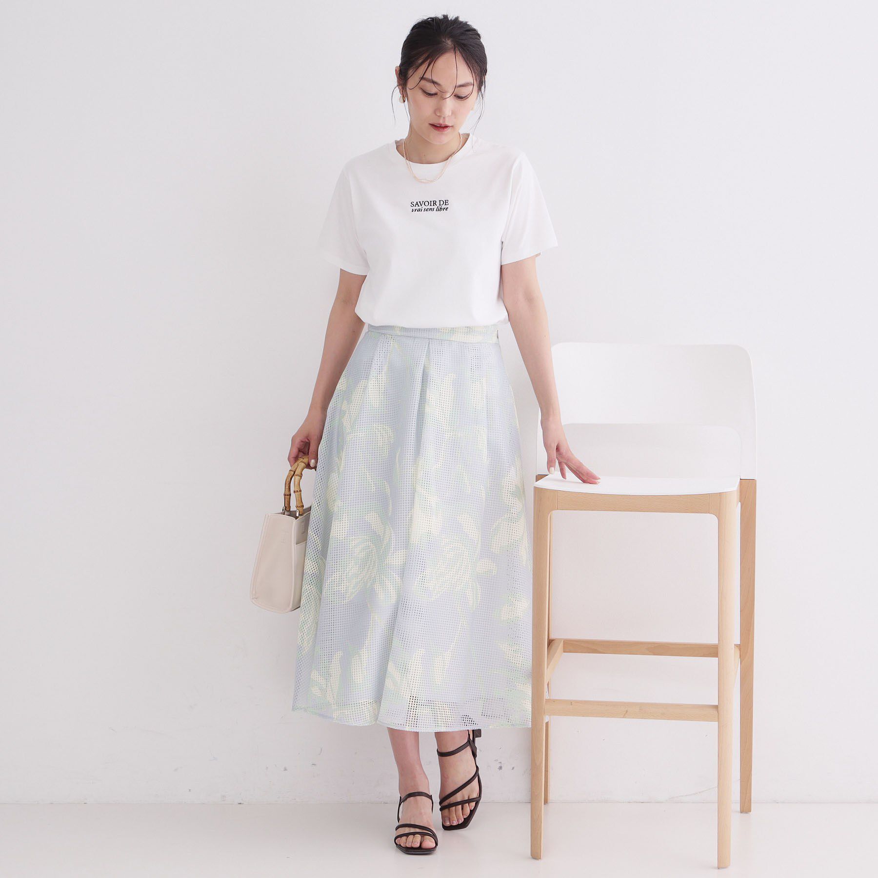 OPAQUE.CLIP「ロゴプリント刺繍アソートTシャツ【洗濯機OK】」|Tシャツ・カットソー|