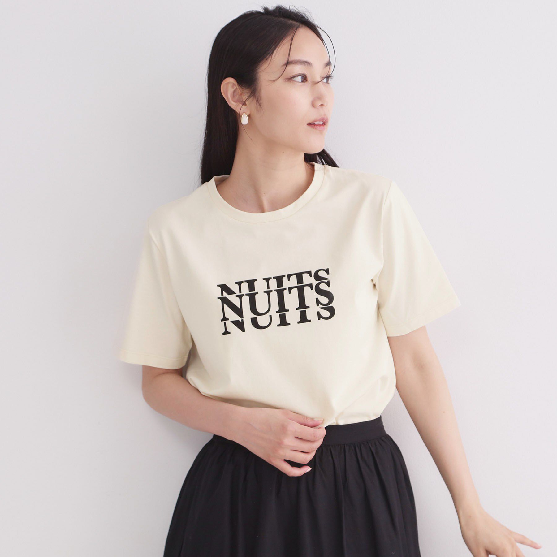 OPAQUE.CLIP「アソートロゴTシャツ【洗濯機OK】」|Tシャツ・カットソー|ライトベージュ(05