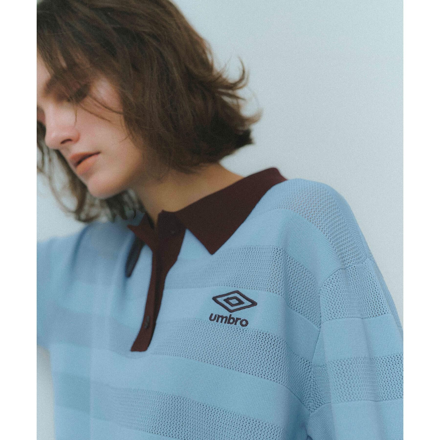 OPAQUE.CLIP「◆【umbro／アンブロ】メッシュボーダー配色ポロニット」|ニット・セーター|