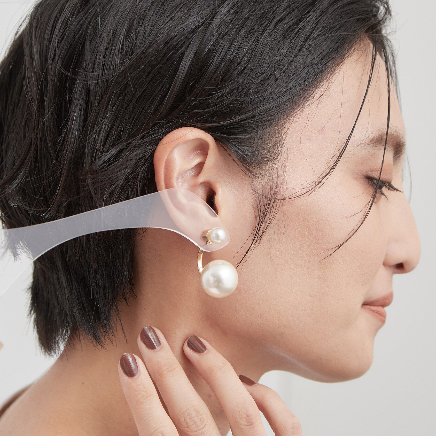 OPAQUE.CLIP「バックキャッチフェイクパールピアス」|ピアス|