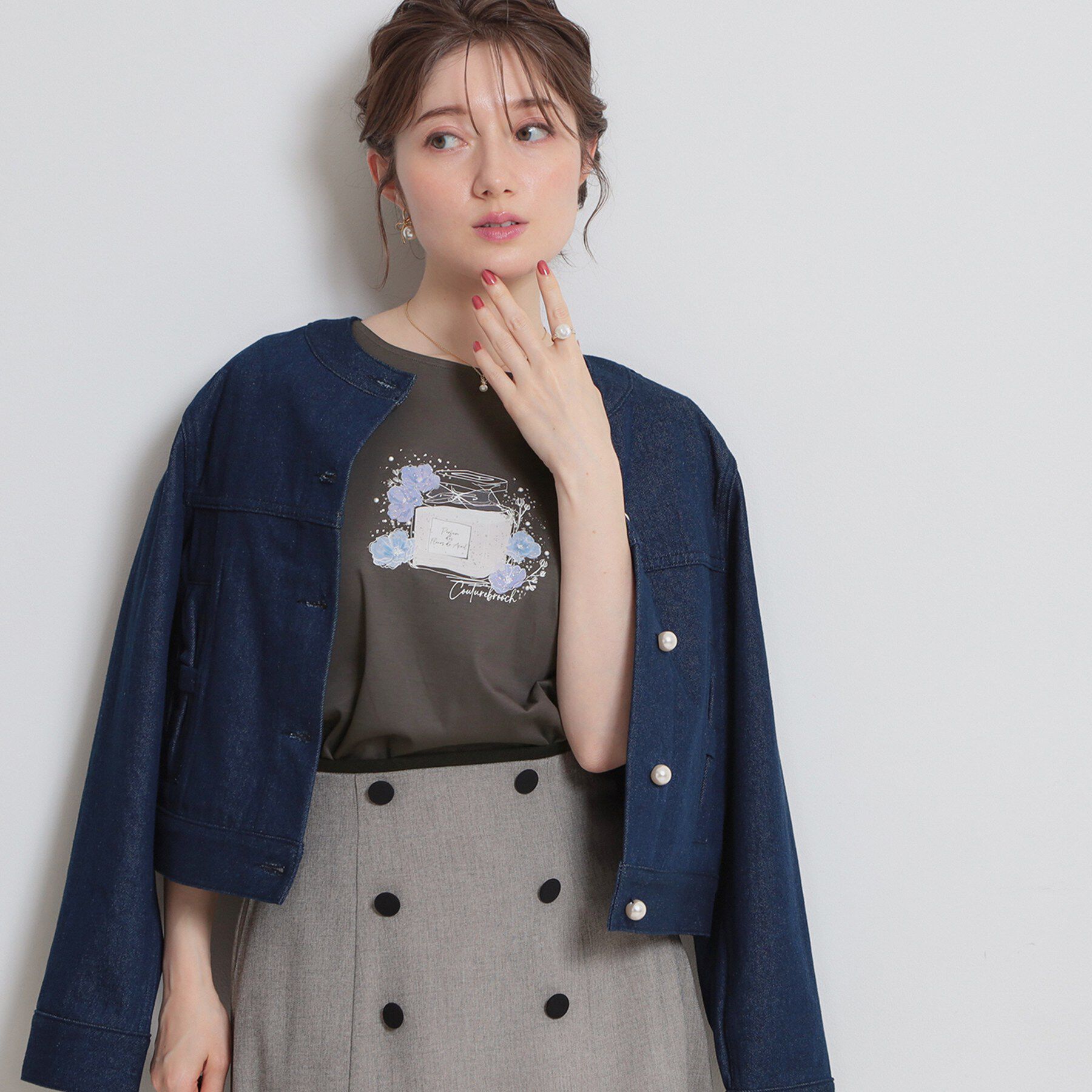 Couture broach「【接触冷感・UVカット】パフュームプリントTシャツ」|Tシャツ・カットソー|