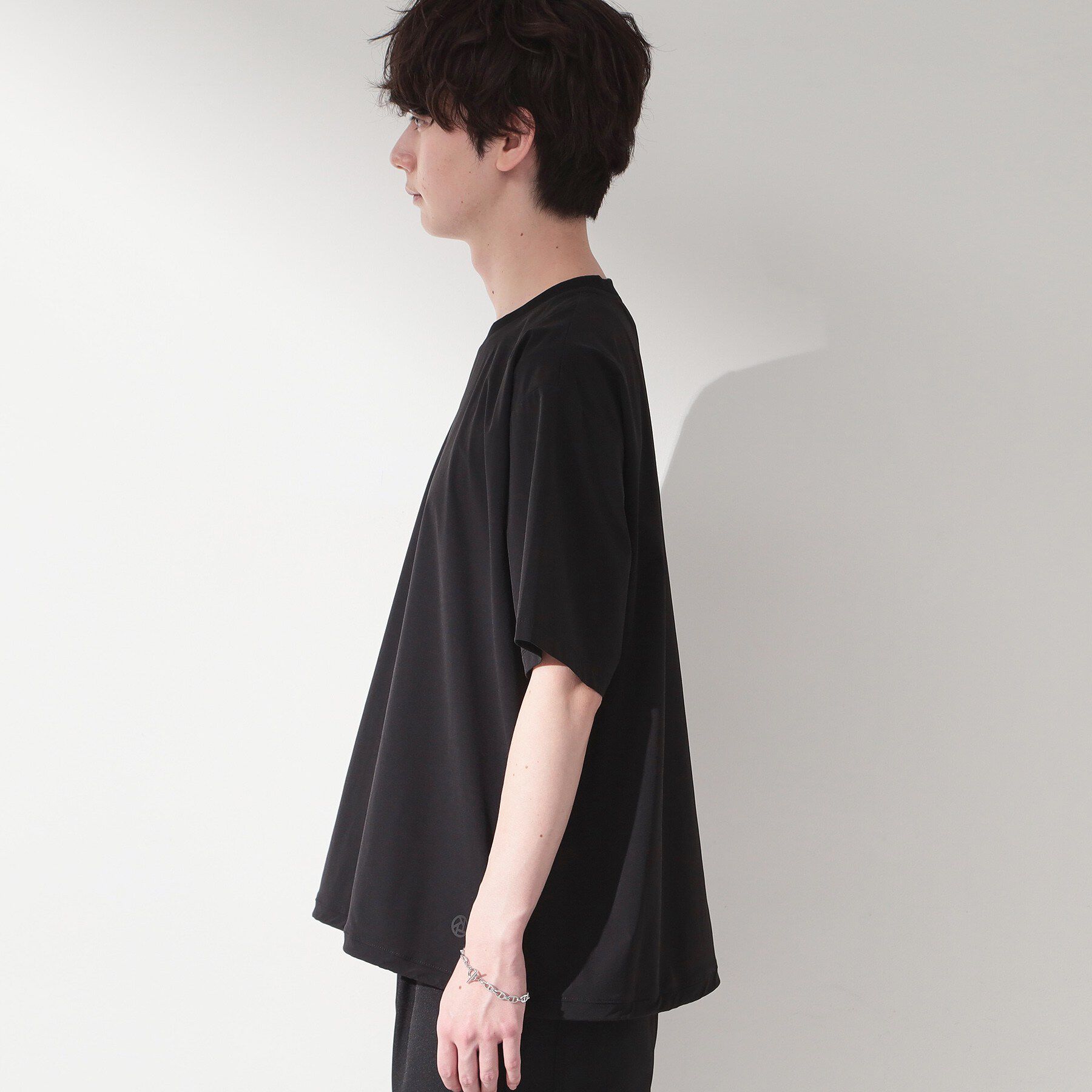 THE SHOP TK「【KURO】 ポリバレント ドローコード付き 半袖Tシャツ 接触冷感/UVカット/洗濯機OK」|Tシャツ・カットソー|