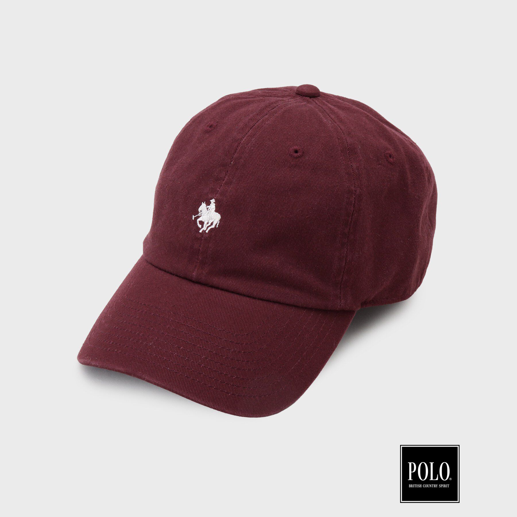 THE SHOP TK「POLO BCS/プレイヤー刺繍キャップ」|キャップ・キャスケット|ボルドー(064)