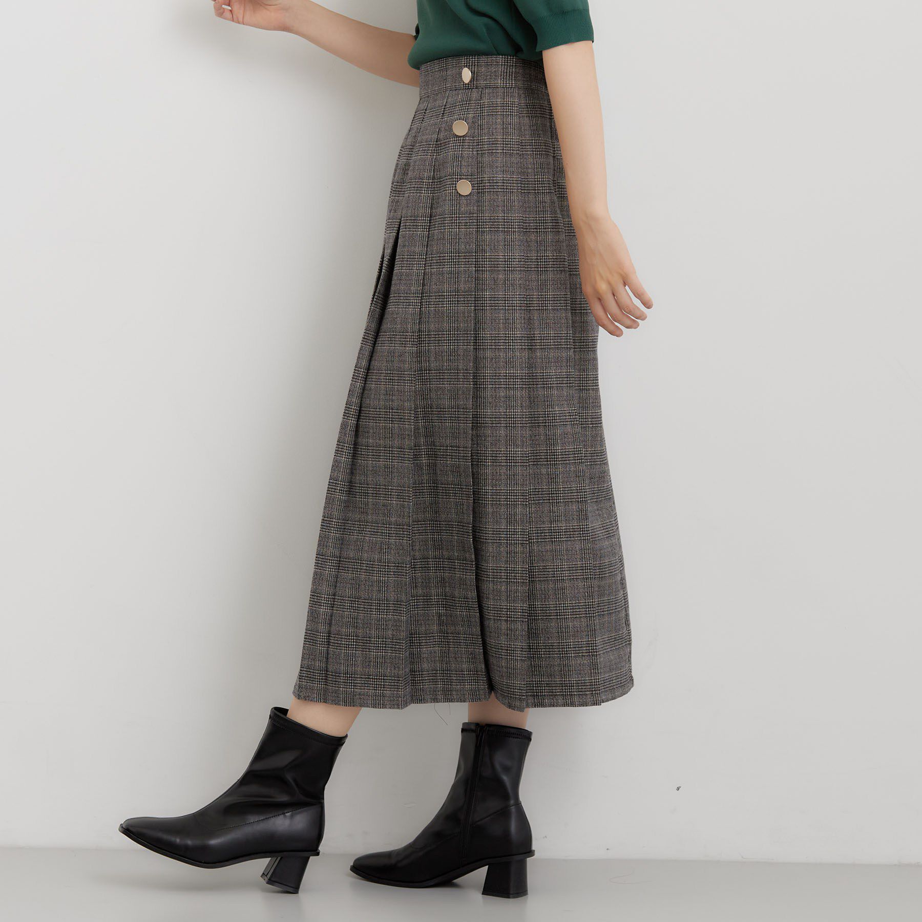 THE SHOP TK「クラシックな雰囲気に チェックプリーツスカート」|スカート|