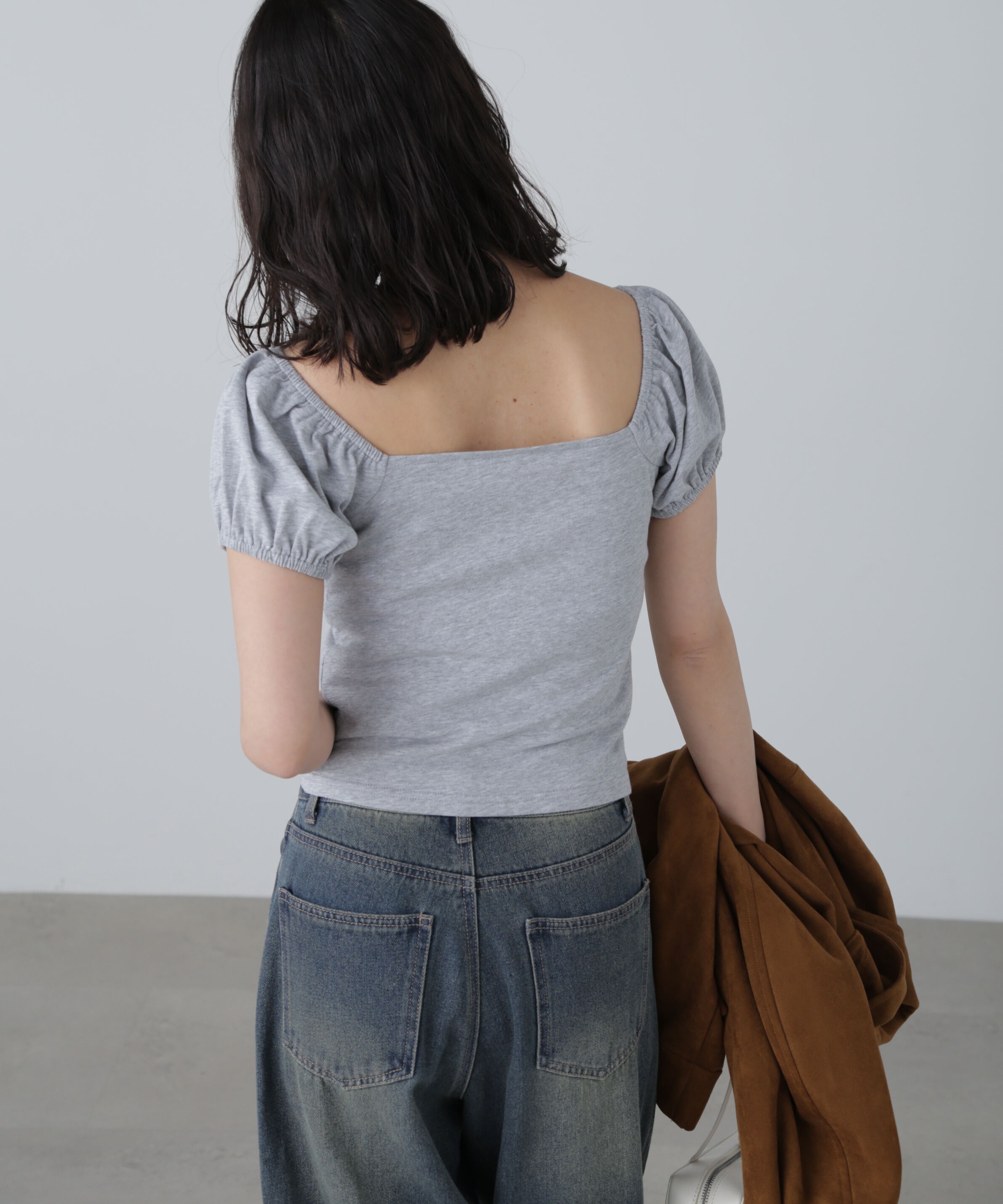  「オフショルギャザーカットソー」|Tシャツ・カットソー|