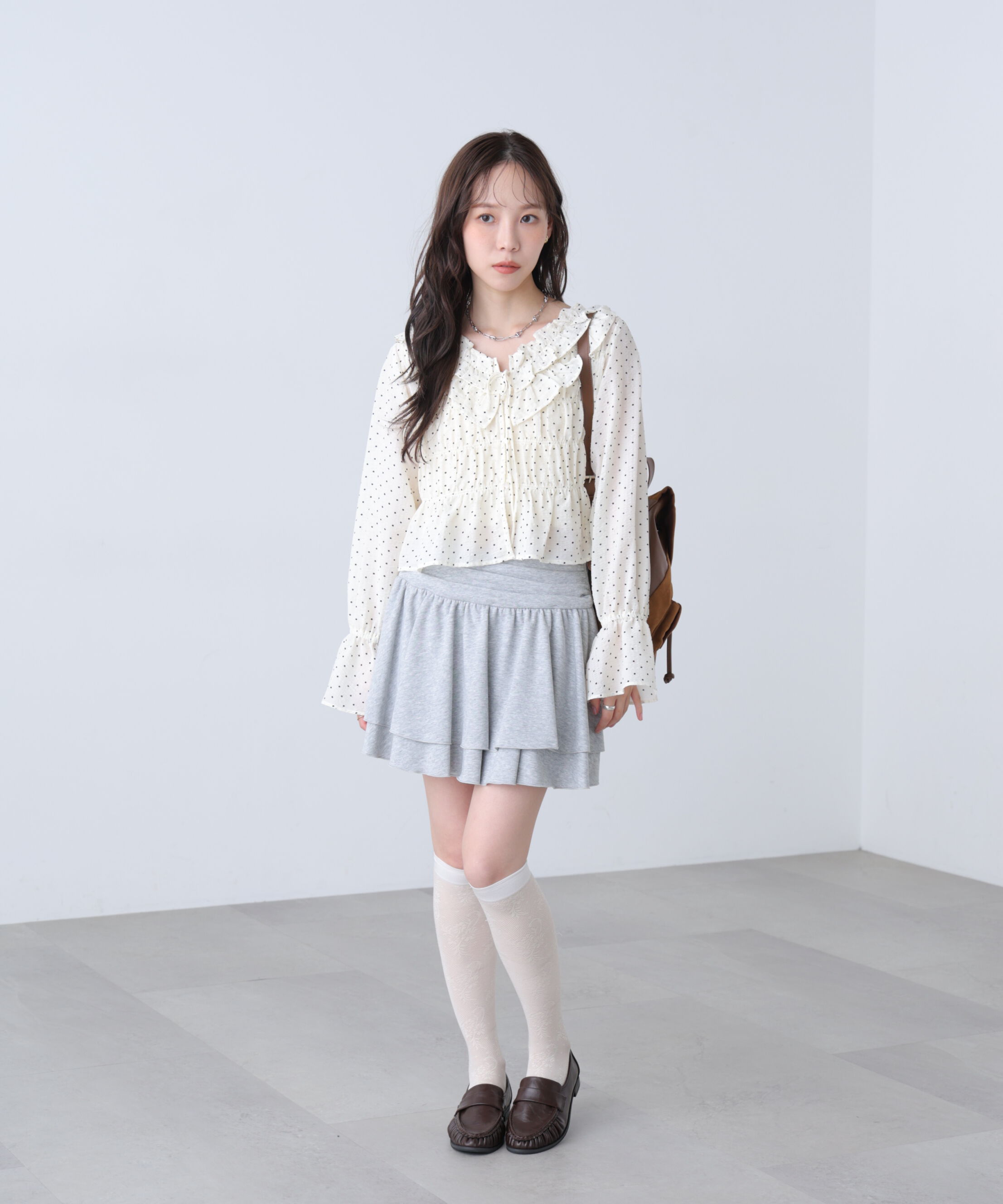  「インナーパンツ付アソートティアードミニスカート」|スカート|