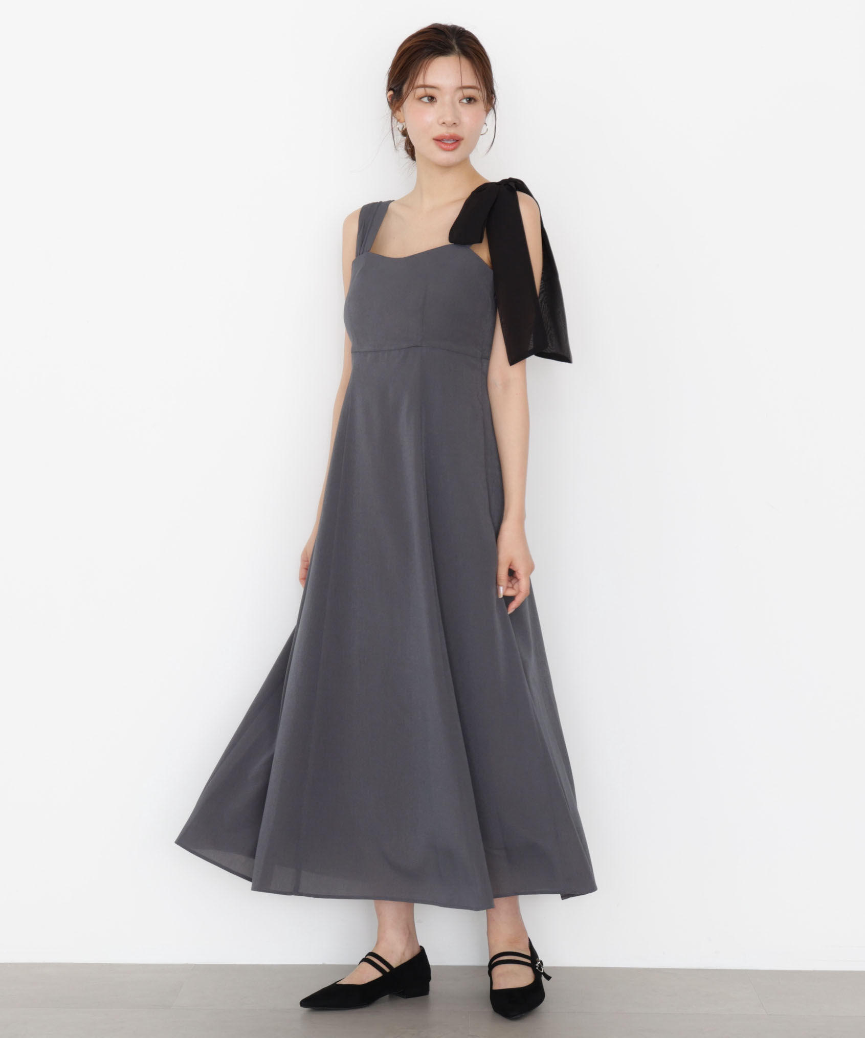 PROPORTION BODY DRESSING「《EDIT COLOGNE》肩リボンキャミワンピース 25AW」|ワンピース|