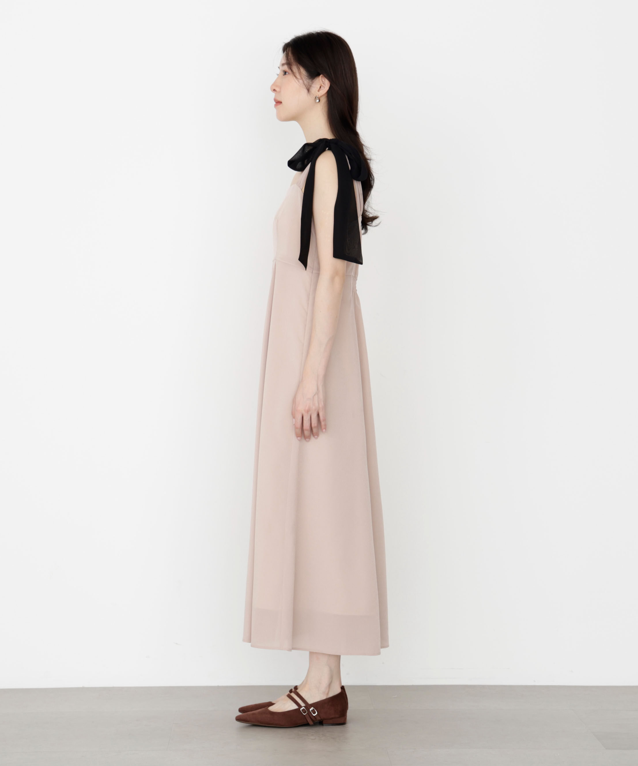 PROPORTION BODY DRESSING「《EDIT COLOGNE》肩リボンキャミワンピース 25AW」|ワンピース|