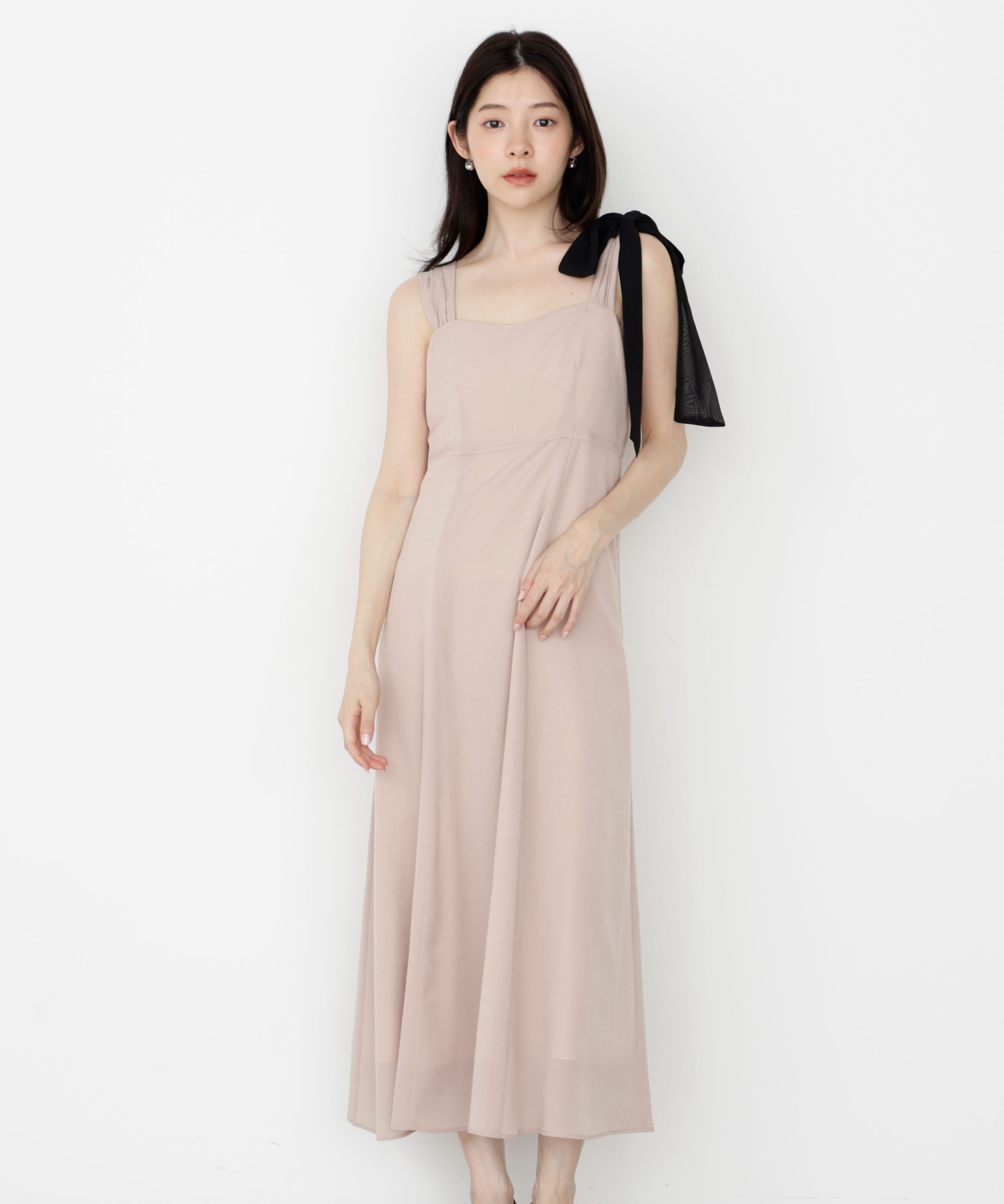 PROPORTION BODY DRESSING「《EDIT COLOGNE》肩リボンキャミワンピース 25AW」|ワンピース|