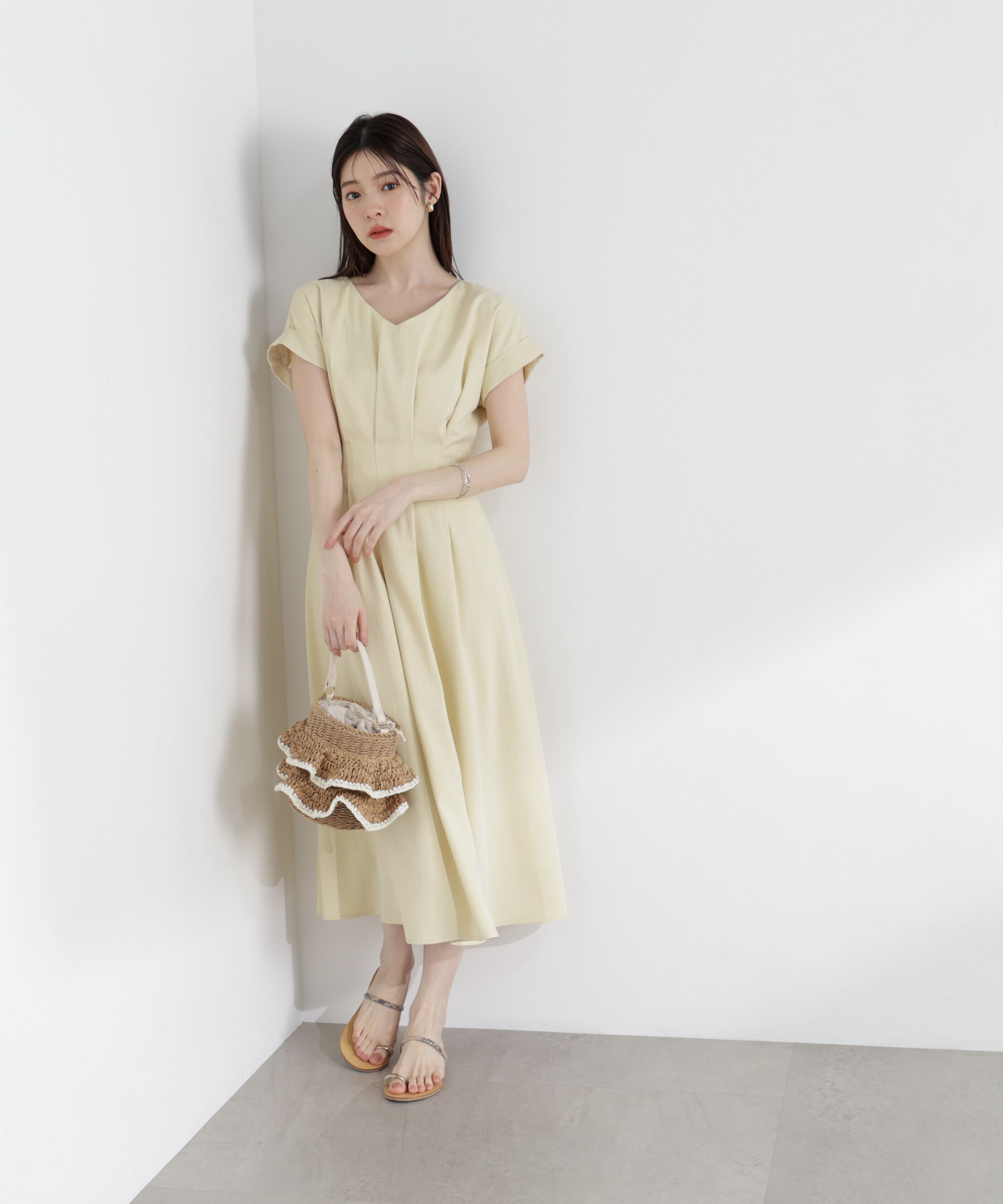 PROPORTION BODY DRESSING「ウエストタックワンピース」|ワンピース|