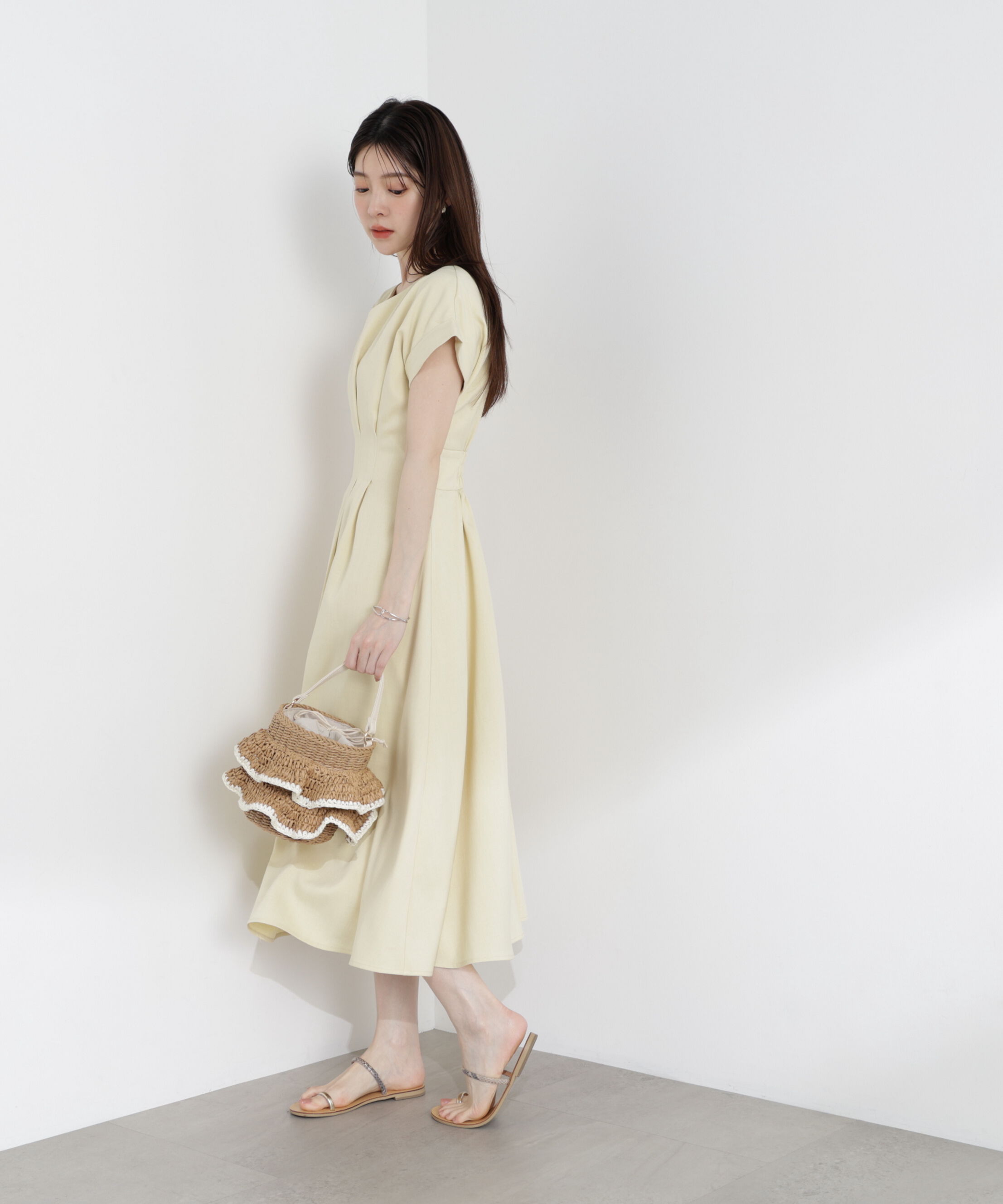 PROPORTION BODY DRESSING「ウエストタックワンピース」|ワンピース|