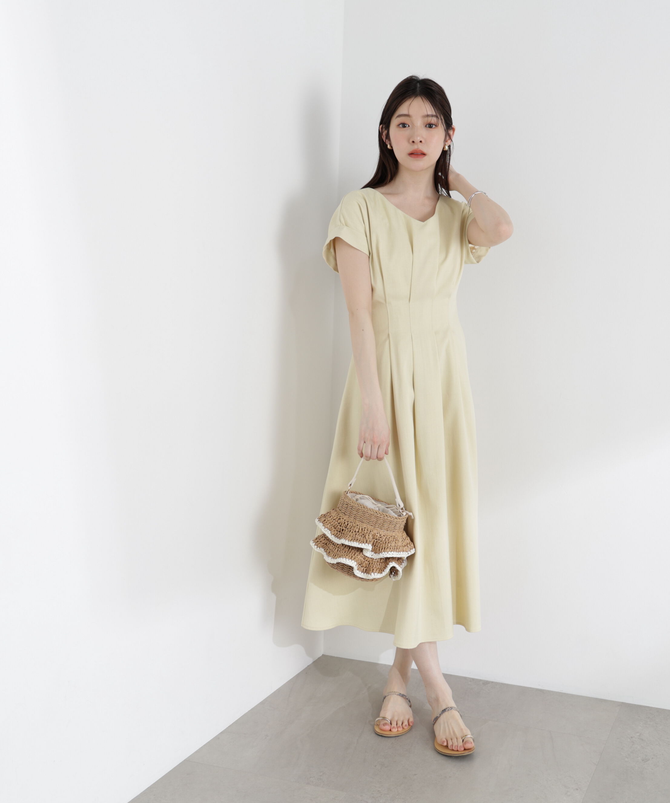 PROPORTION BODY DRESSING「ウエストタックワンピース」|ワンピース|