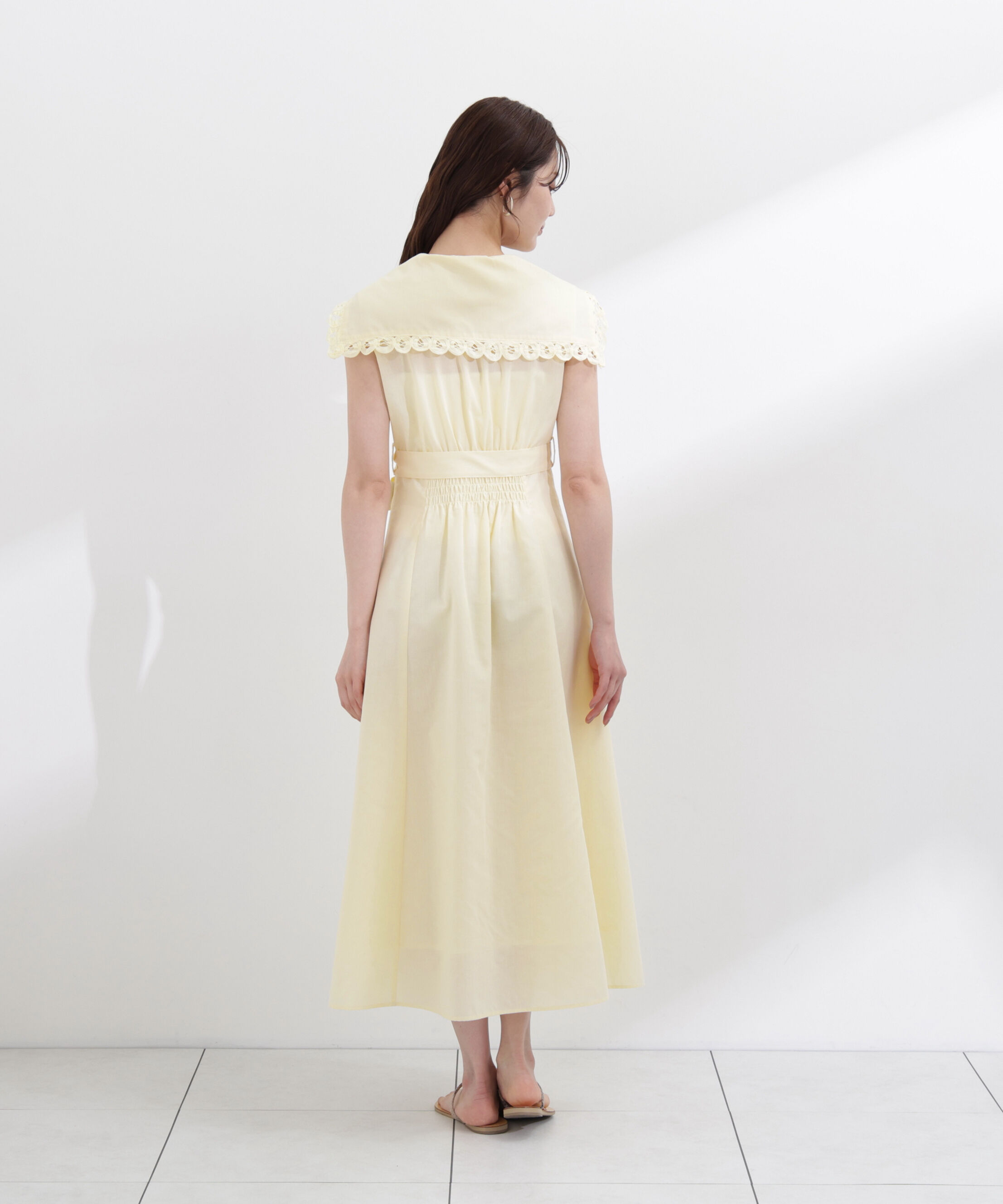 PROPORTION BODY DRESSING「＜中川紅葉さん着用＞セーラーカラーレーストリムワンピース」|ワンピース|