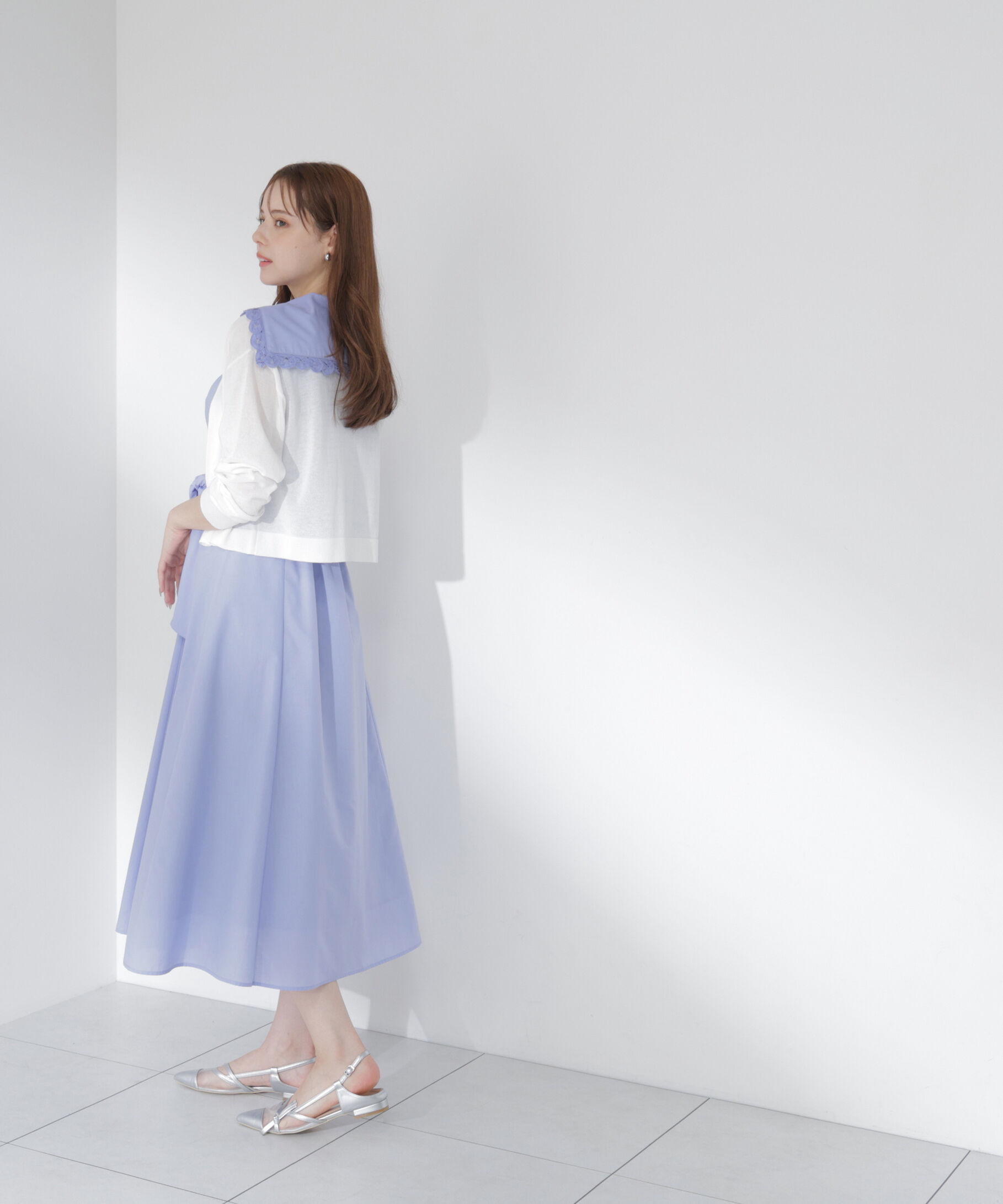 PROPORTION BODY DRESSING「＜中川紅葉さん着用＞セーラーカラーレーストリムワンピース」|ワンピース|