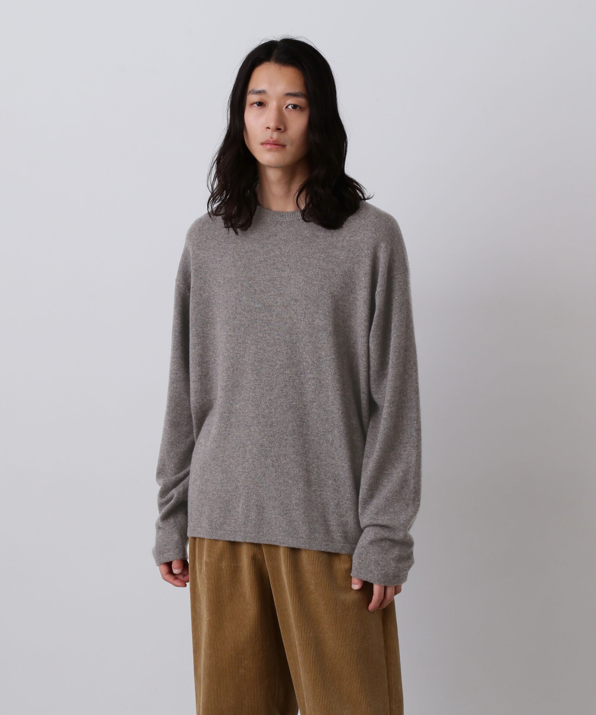 YLEVE 「YLEVE / CASHMERE KNIT T‐SHIRT」|ニット・セーター|グレー