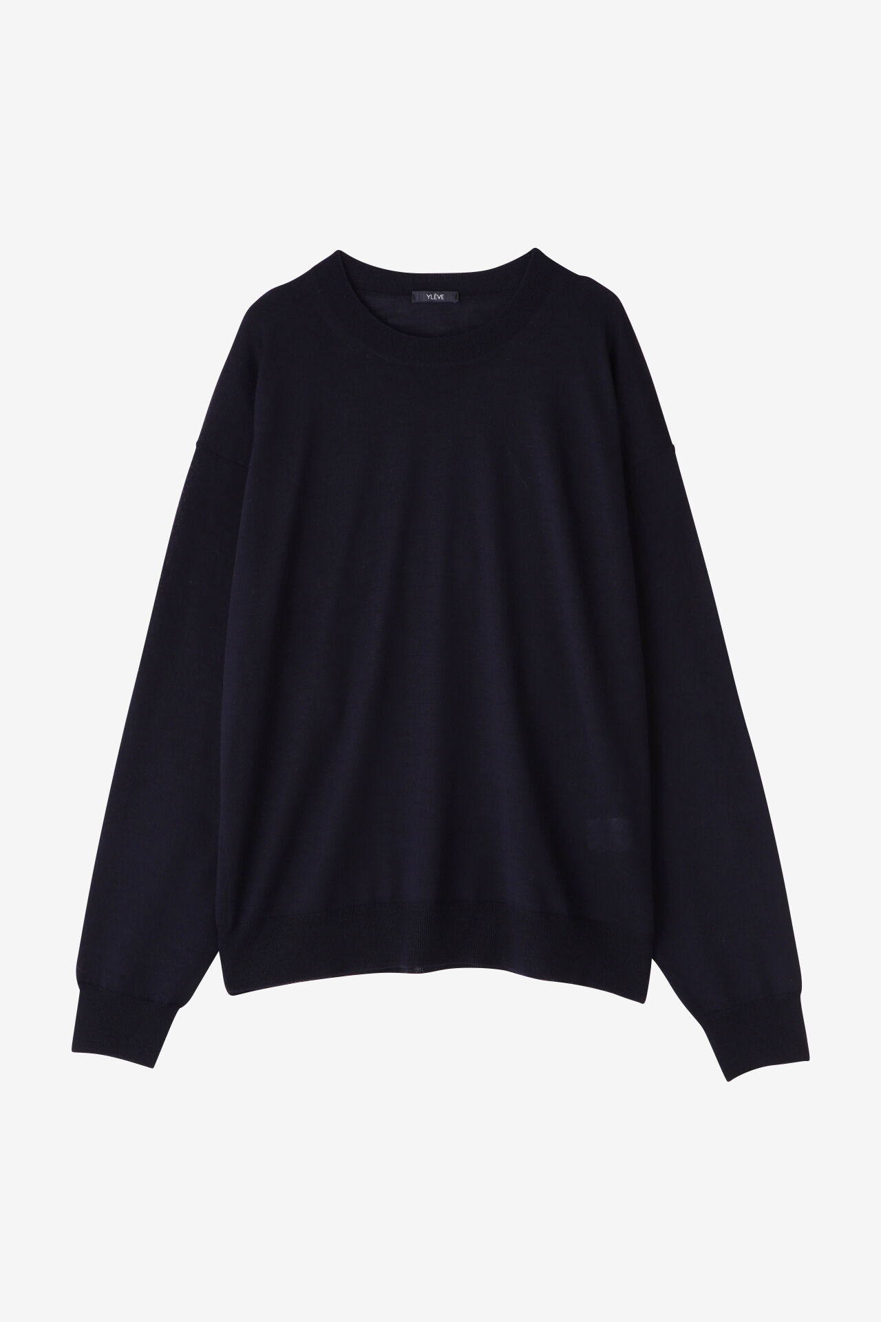 YLEVE 「YLEVE / EXTRAFINE MERINO WOOL KN P/O」|ニット・セーター|ネイビー