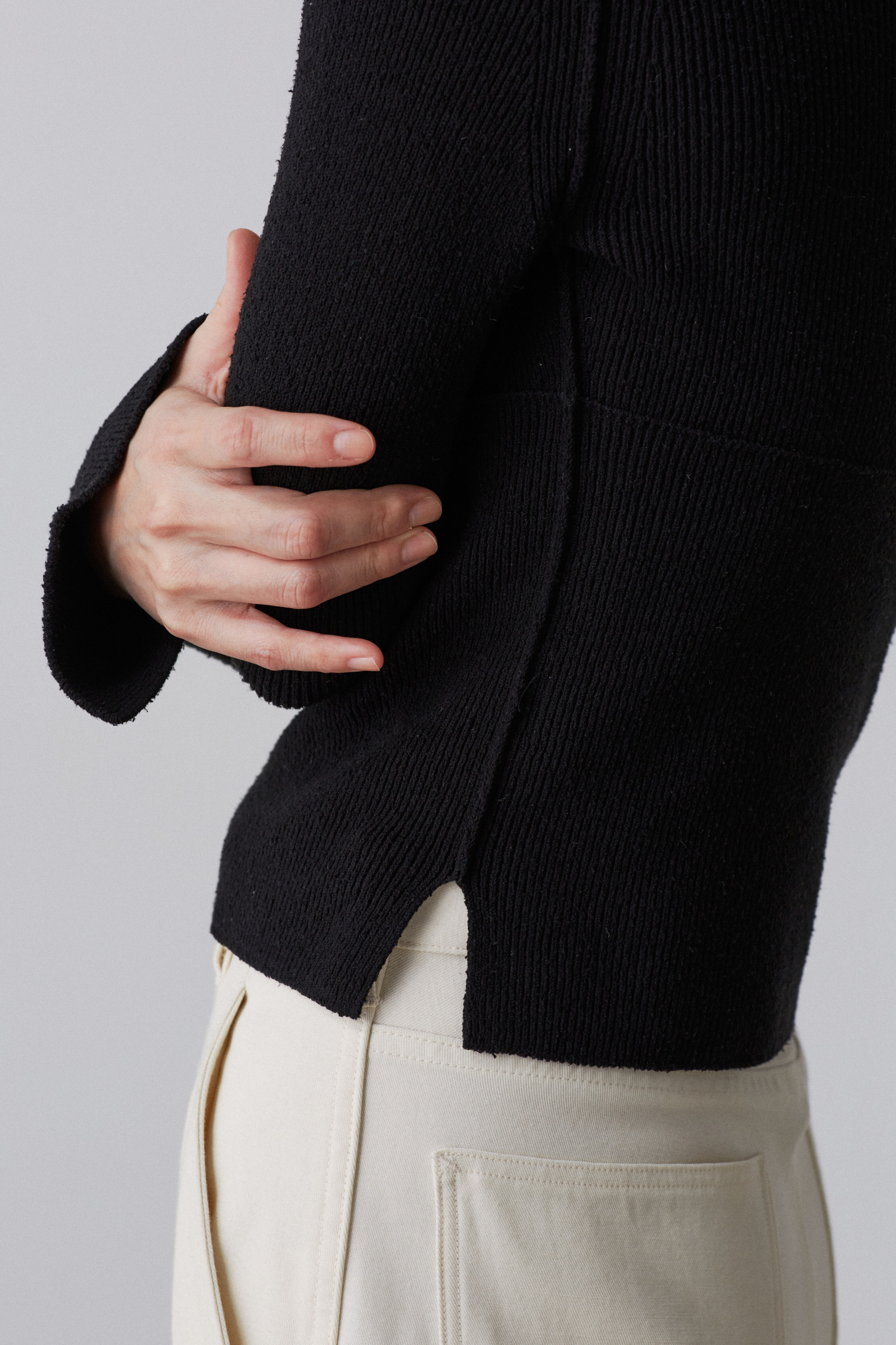 YLEVE 「YLEVE / RAW SILK NEP KNIT PULL OVER」|ニット・セーター|