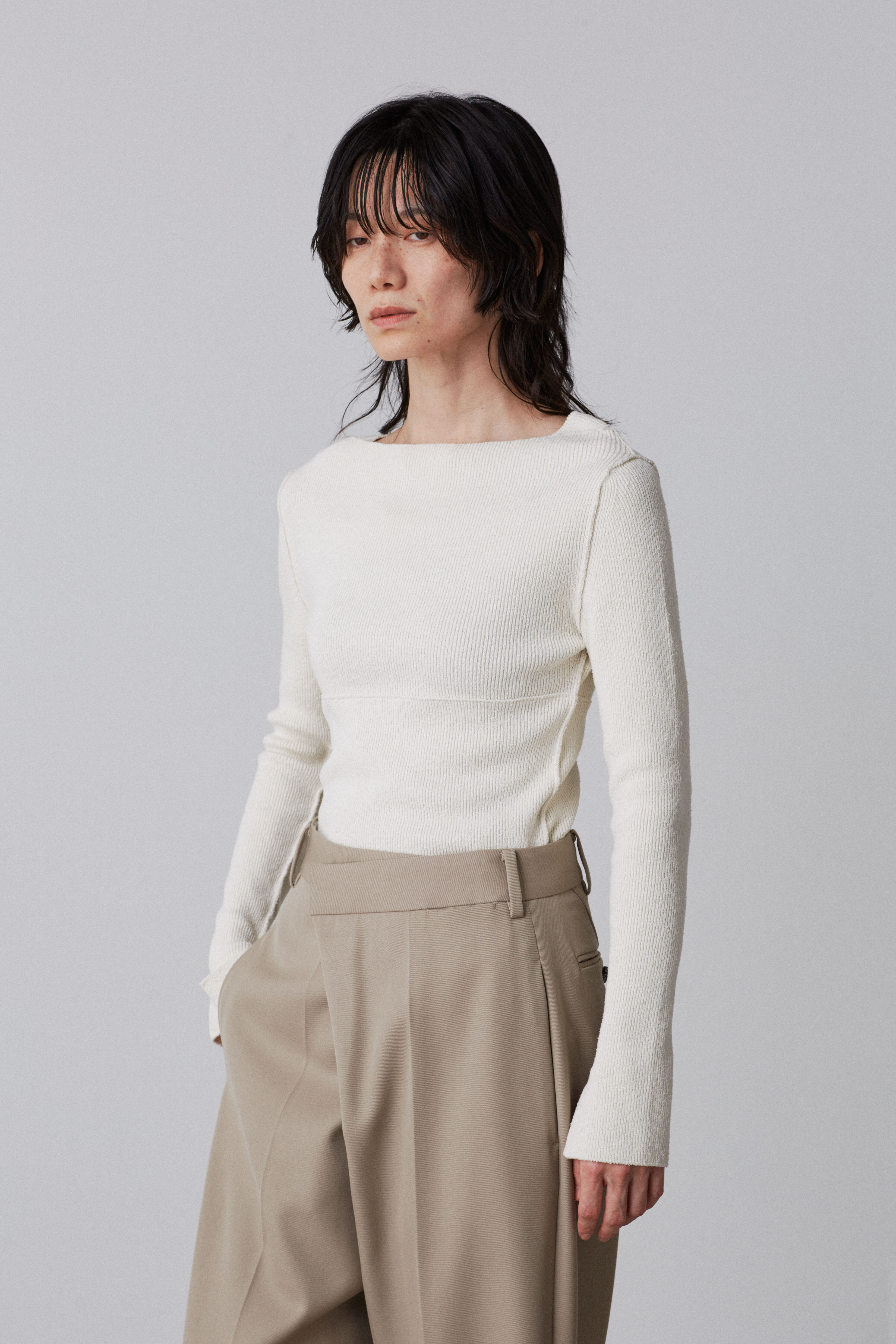 YLEVE 「YLEVE / RAW SILK NEP KNIT PULL OVER」|ニット・セーター|