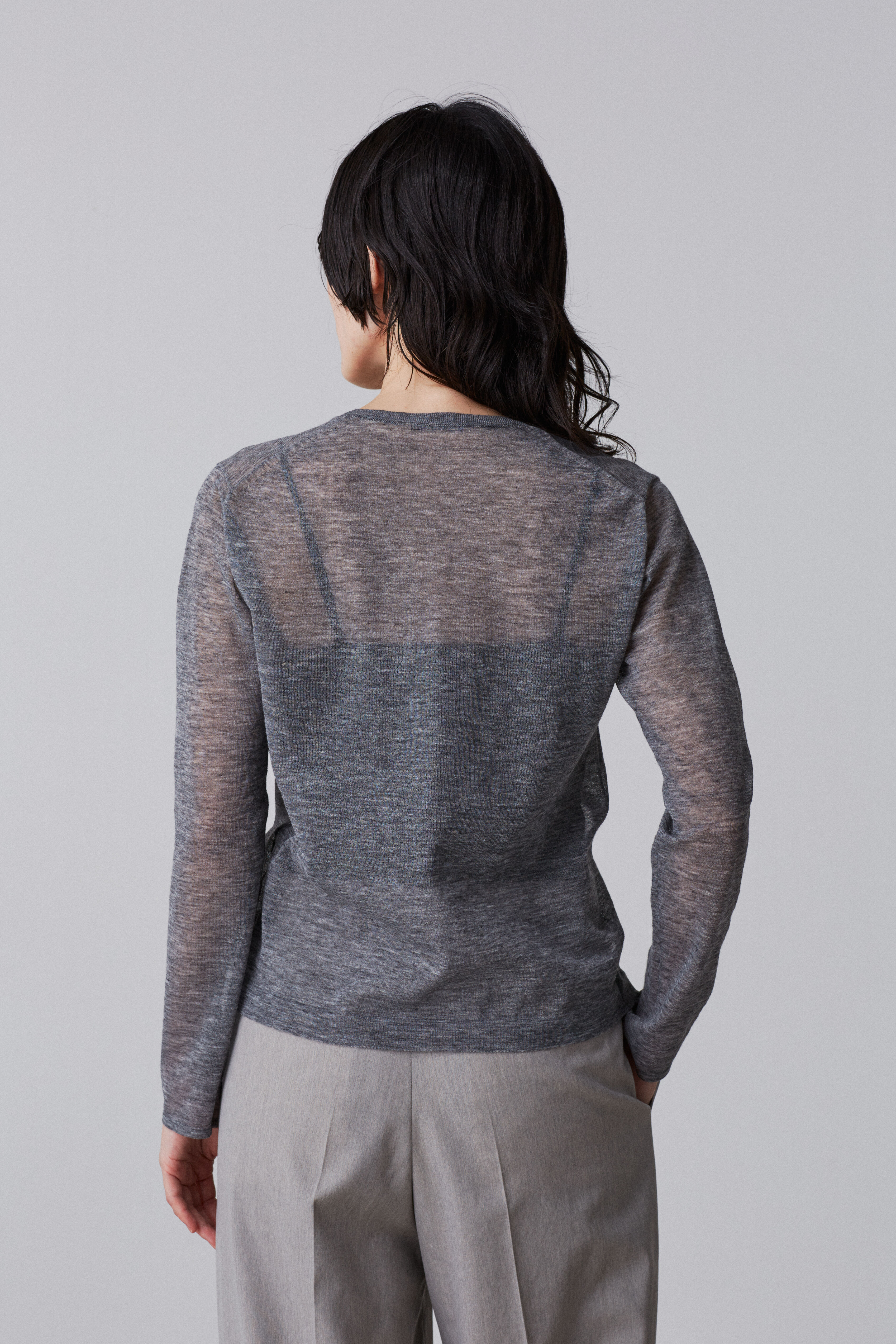 YLEVE 「YLEVE / POLYESTER RAMIE SHEER KNIT PULL OVER」|ニット・セーター|