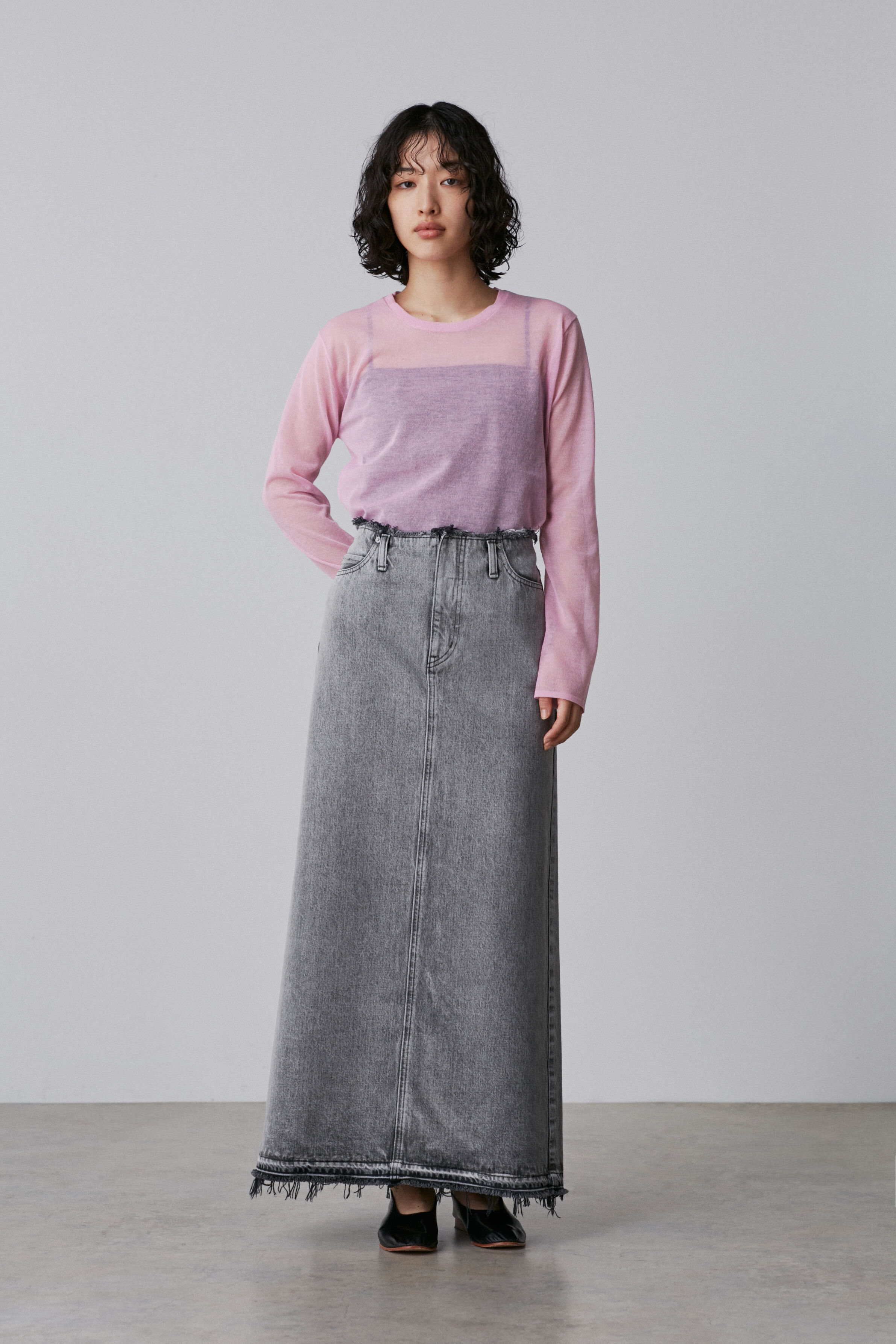 YLEVE 「YLEVE / POLYESTER RAMIE SHEER KNIT PULL OVER」|ニット・セーター|