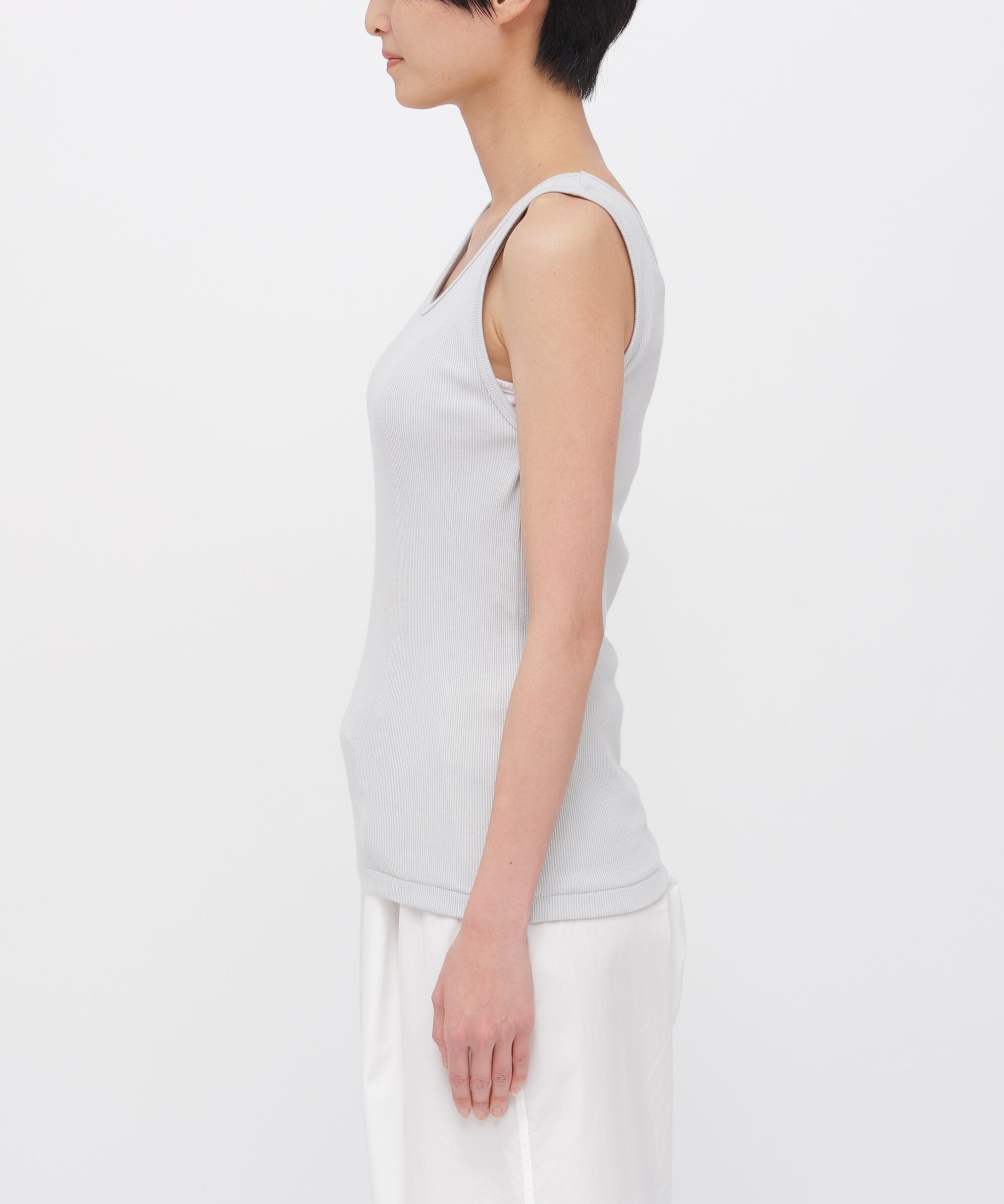 MARGARET HOWELL HOUSEHOLDGOODS「FINE COTTON RIB JERSEY TOP」|Tシャツ・カットソー|