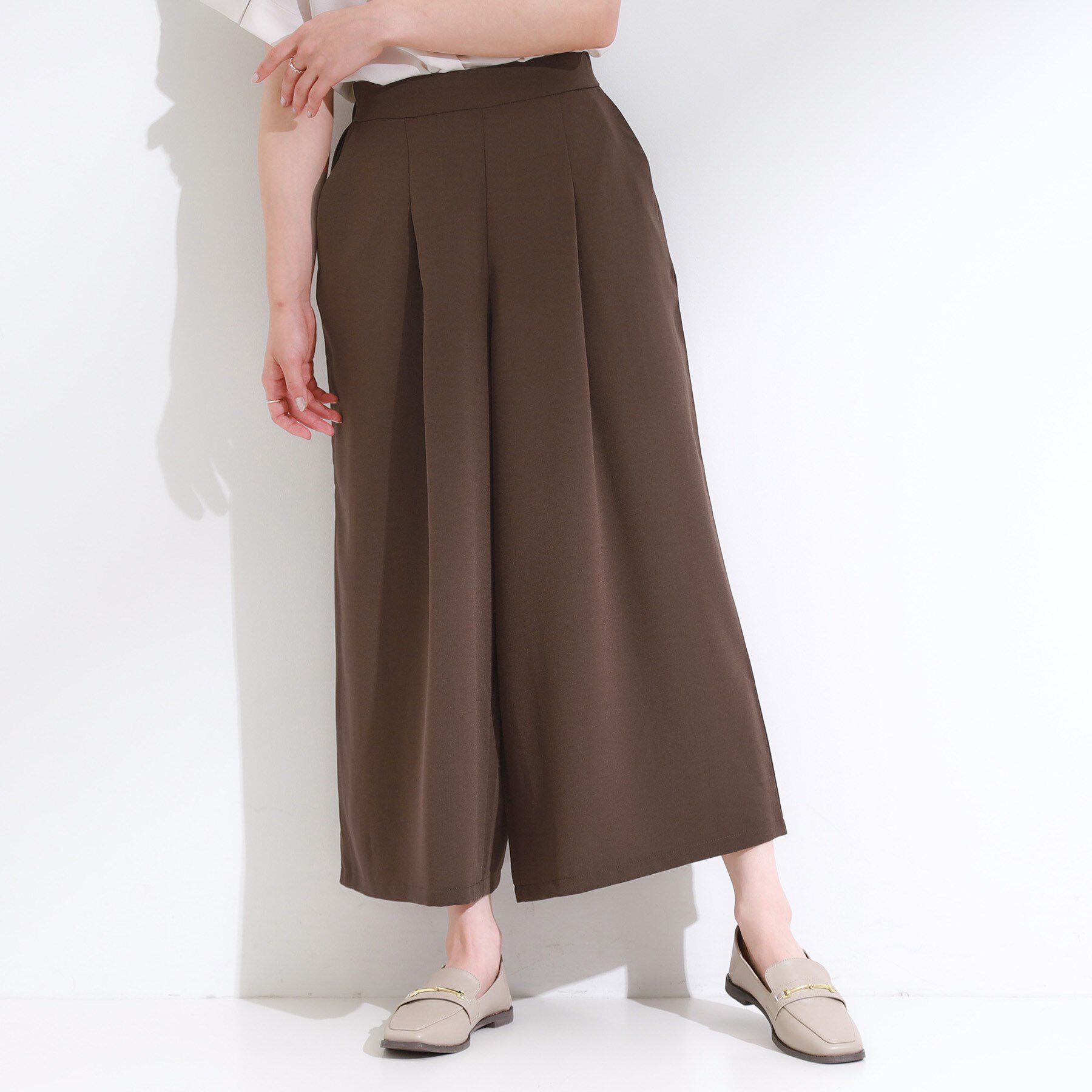 SHOO･LA･RUE「【セットアップ可/ひんやり】下半身カバーにも タックスカーチョ」|その他|